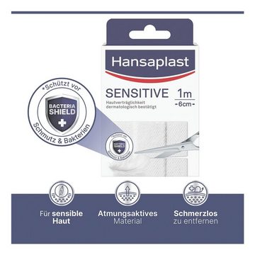 Hansaplast Wundpflaster Sensitive, zuschneidbar, hypoallergen