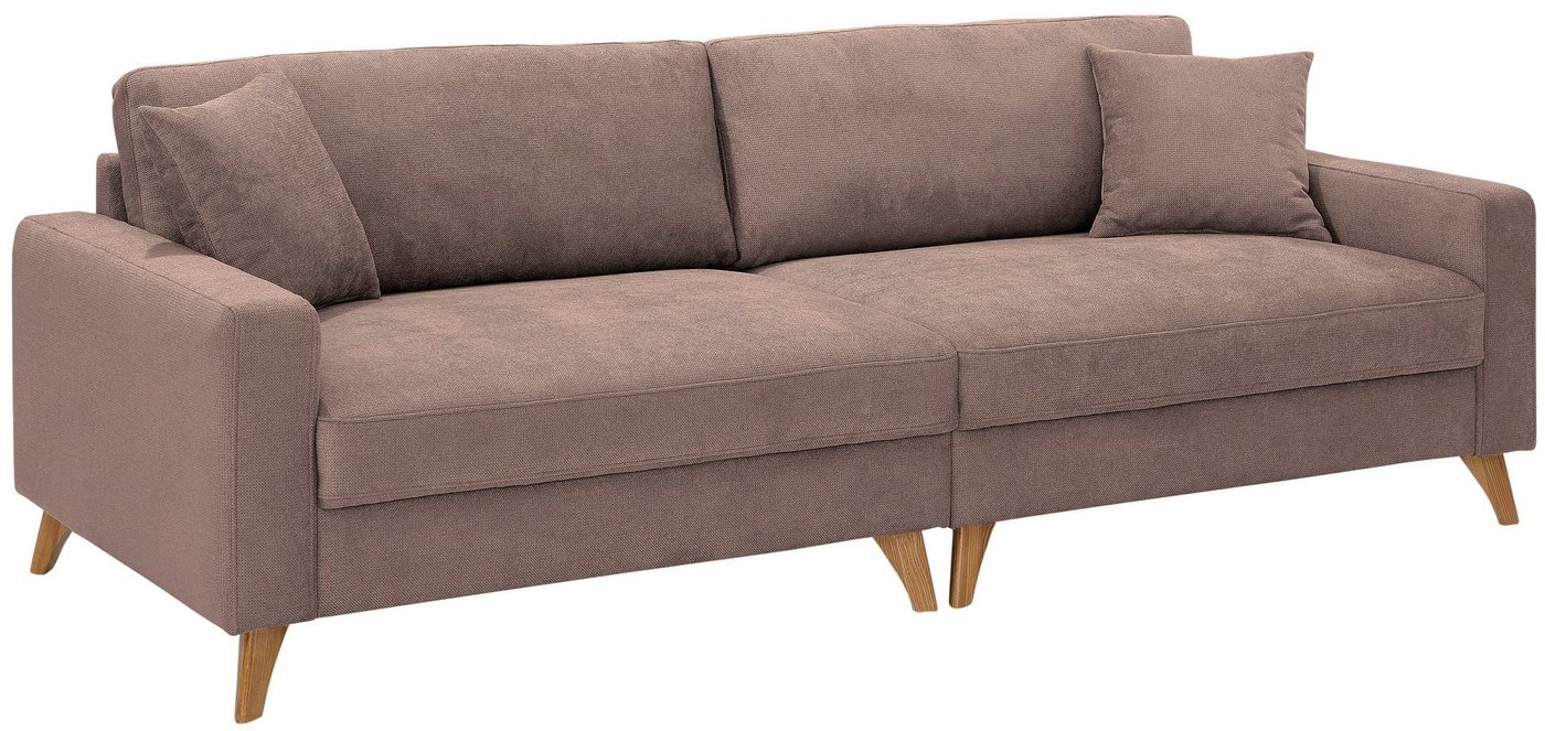 Home affaire Big-Sofa »Stanza Luxus«, Hohe Belastbarkeit pro Sitzplatz: 140kg. 2 Zierkissen, Keder, B/T/H: 254/113/89 cm-HomeTrends