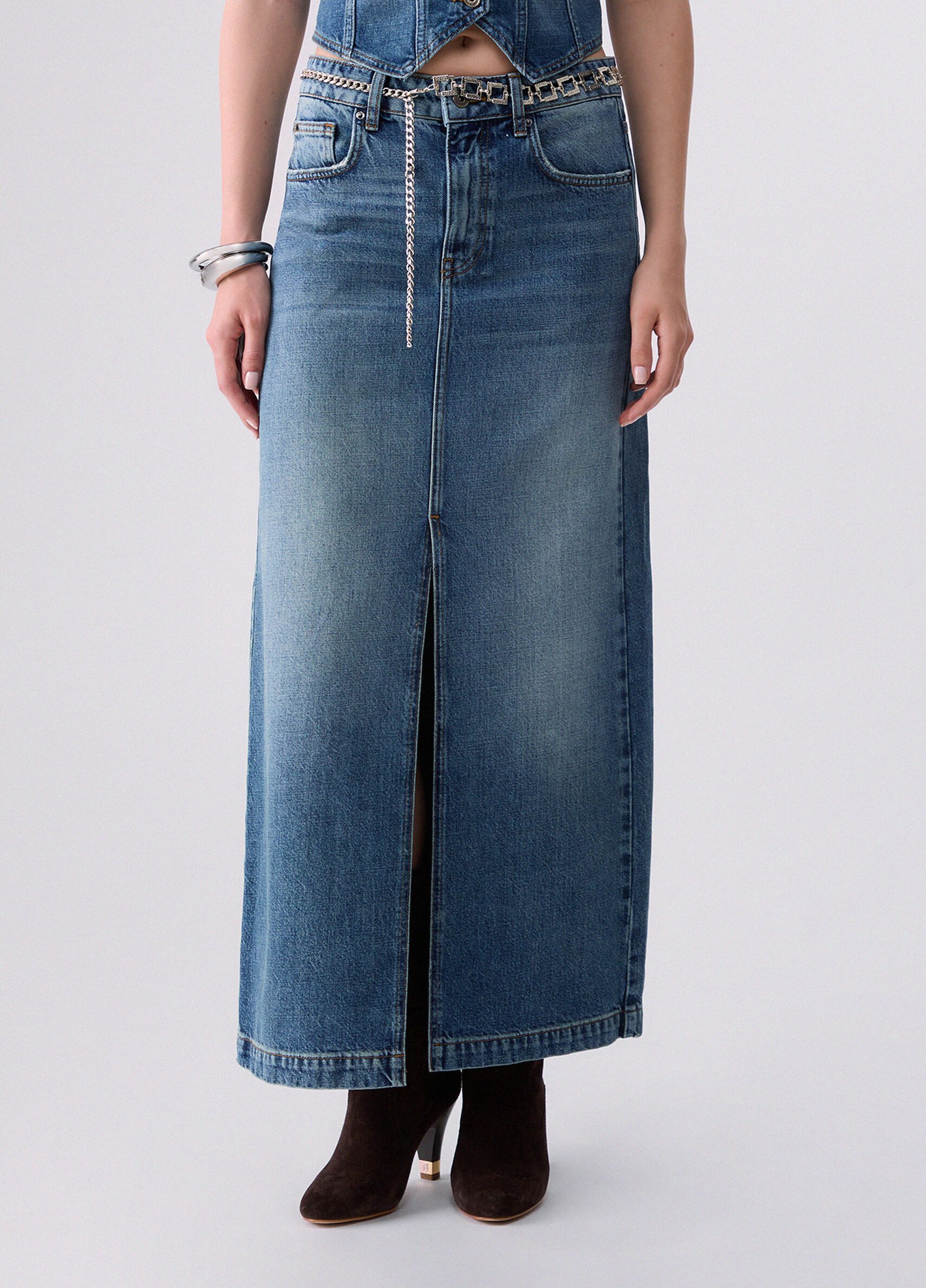 Liu Jo Jeansrock GONNA LUNGA DENIM - Maxi Rock - langer Liu Jo Jeansrock