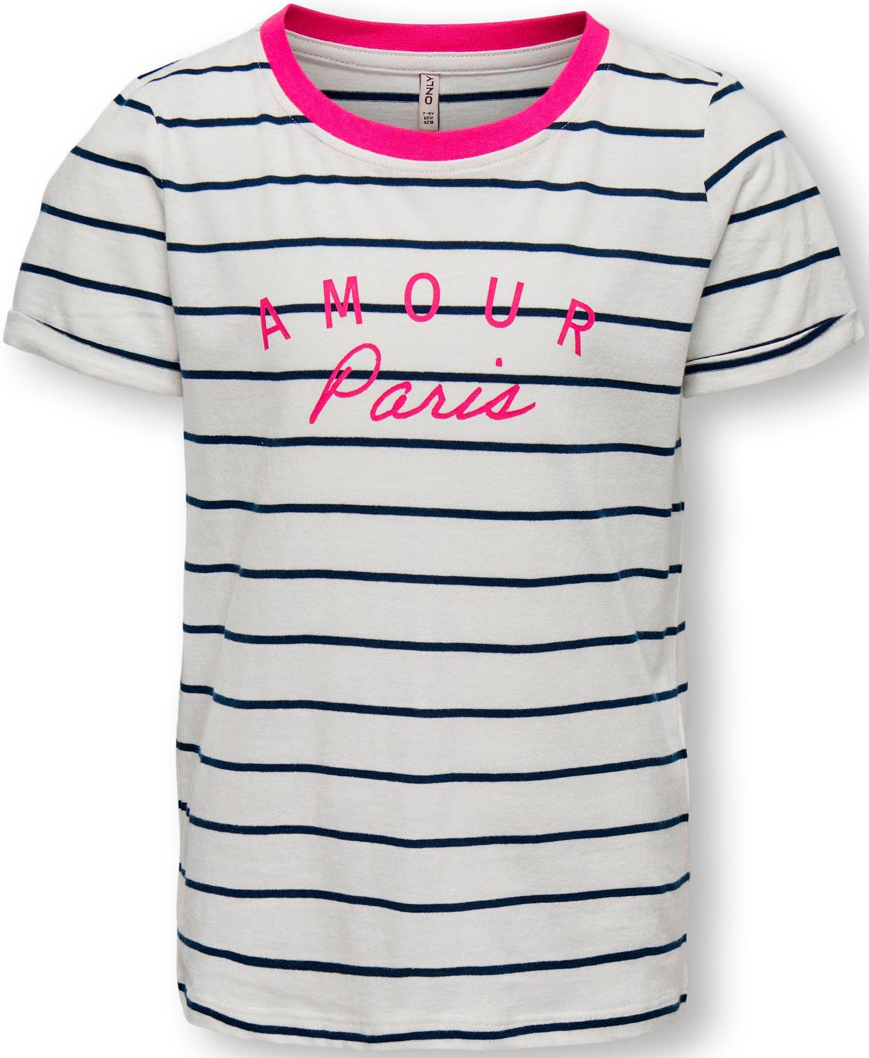 KIDS ONLY Kurzarmshirt KOGEMMA REG S/S STRIPE TOP BOX JRS Moonlit Ocean amour