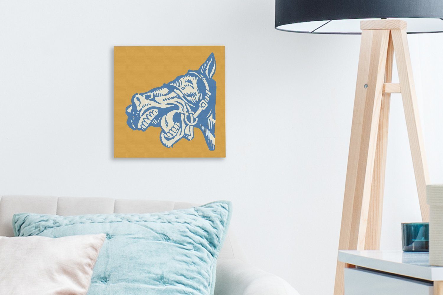 Pop-Art, in Wohnzimmer Illustration Bilder Leinwandbild Leinwand für der OneMillionCanvasses® Esels Schlafzimmer (1 St), Eine eines