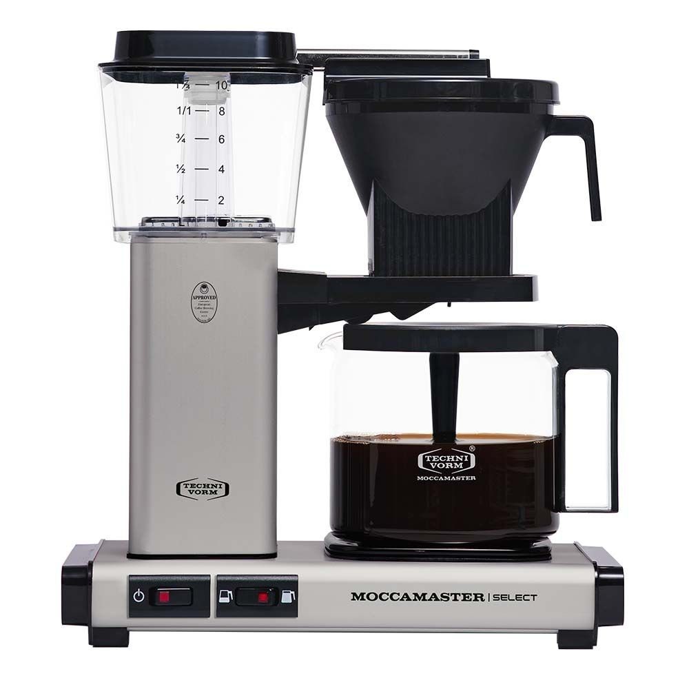 【Japan begrenzt】 Moccamaster Filterkaffeemaschine KBG Select, Papierfilter 4 Größe Matt Silver