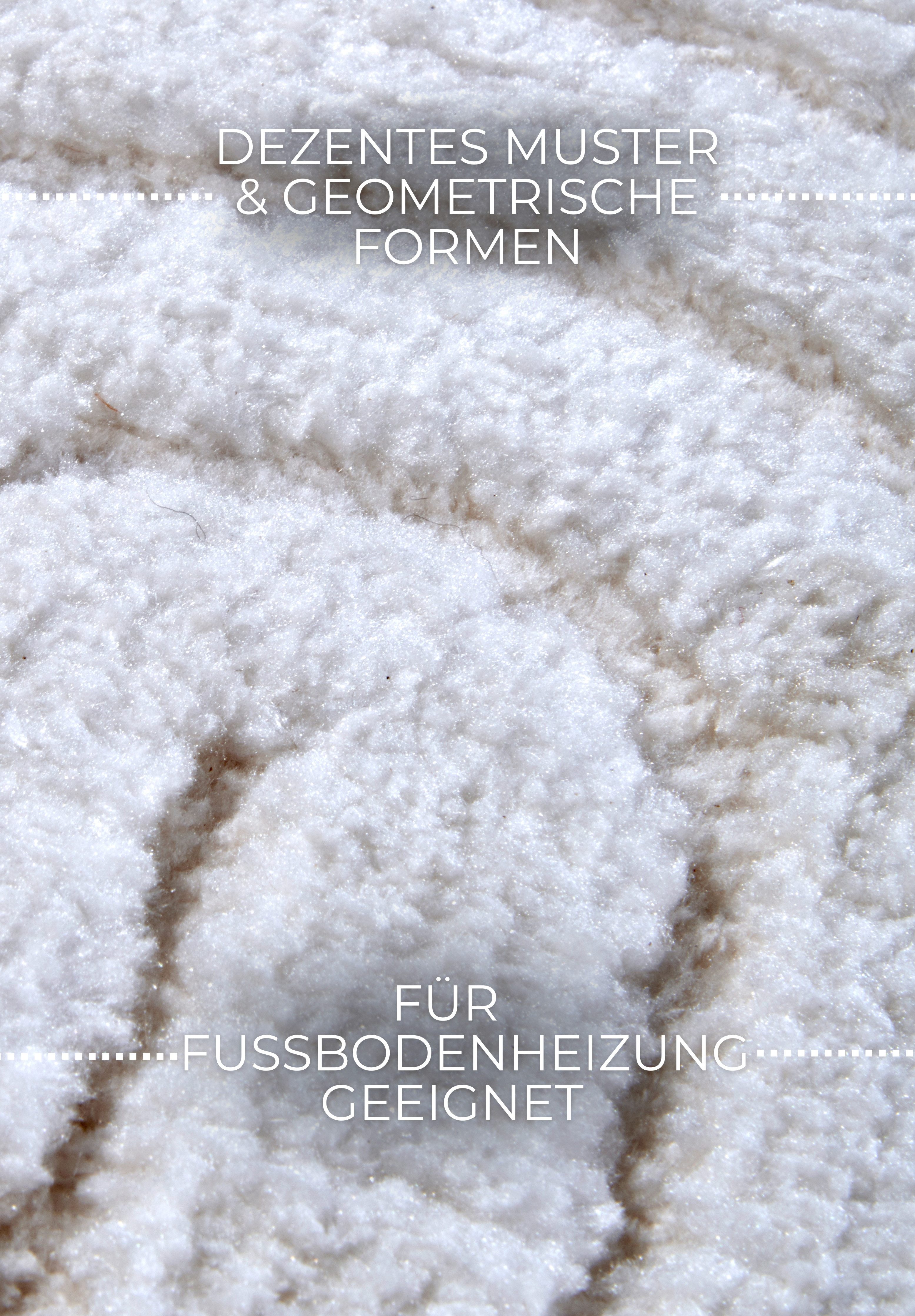 ELLE DECORATION Designteppich Cosy Panglao, auch als Rundteppich erhältlich, rechteckig, Höhe: 14 mm, uni Kurzflor, Hoch Tief Struktur, modern, Skandi, Boho, Wohnzimmer