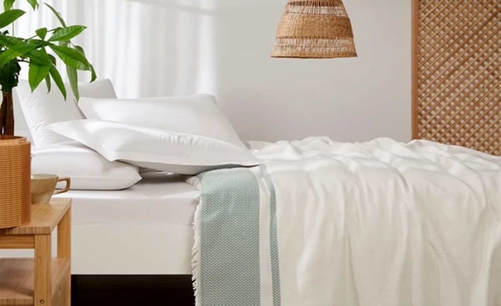 Wohndecke Wohndecke aus Biobaumwolle Light Stripe günstig online kaufen