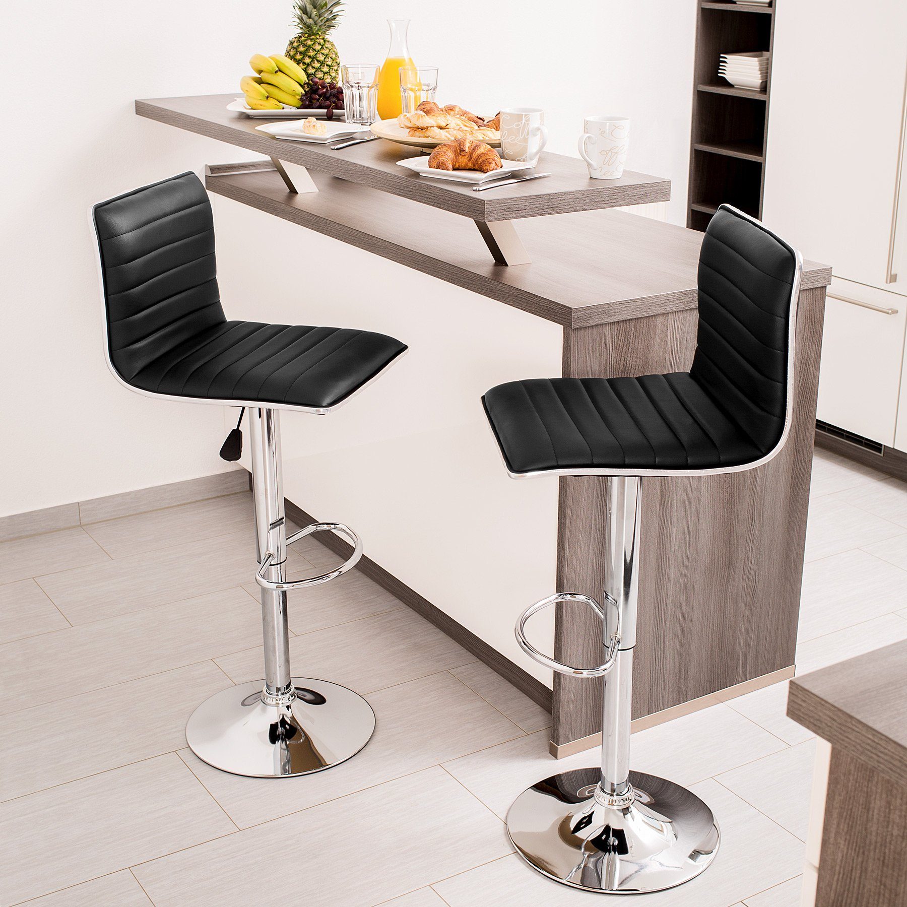 tectake Barhocker 2er Set Barhocker, gepolstert günstig online kaufen