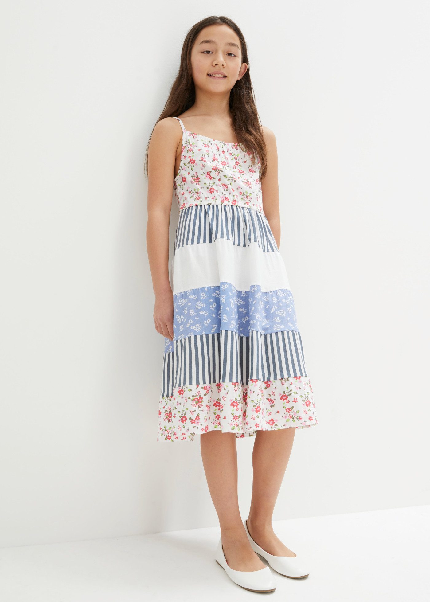 bonprix Jerseykleid aus Baumwolle, ärmellos, mit Rundhalsausschnitt, elastisch