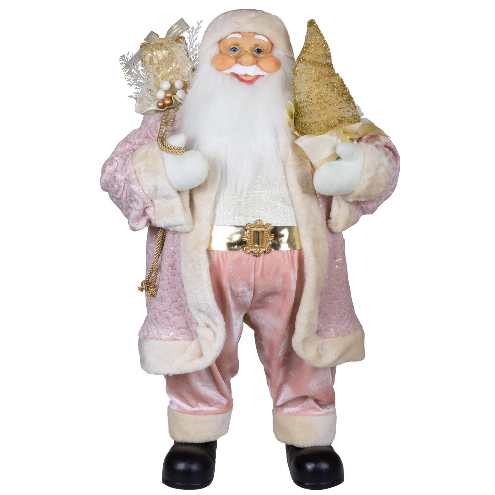 Christmas Paradise Weihnachtsmann Jonte, 4 Größen (30-80cm) (Deko Figur, 1 St., stehend), rosa