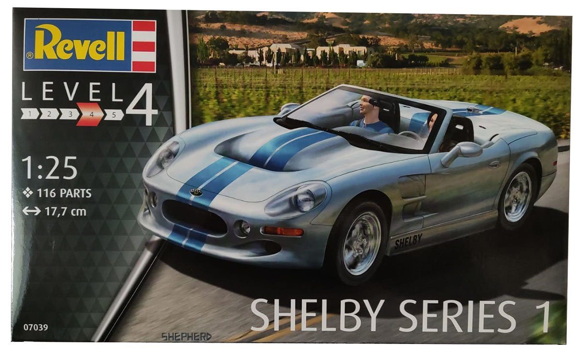 Revell® Modellauto Revell 07039 Modellbausatz Shelby Series 1 im Maßs, Maßstab 1:25, (116-tlg)