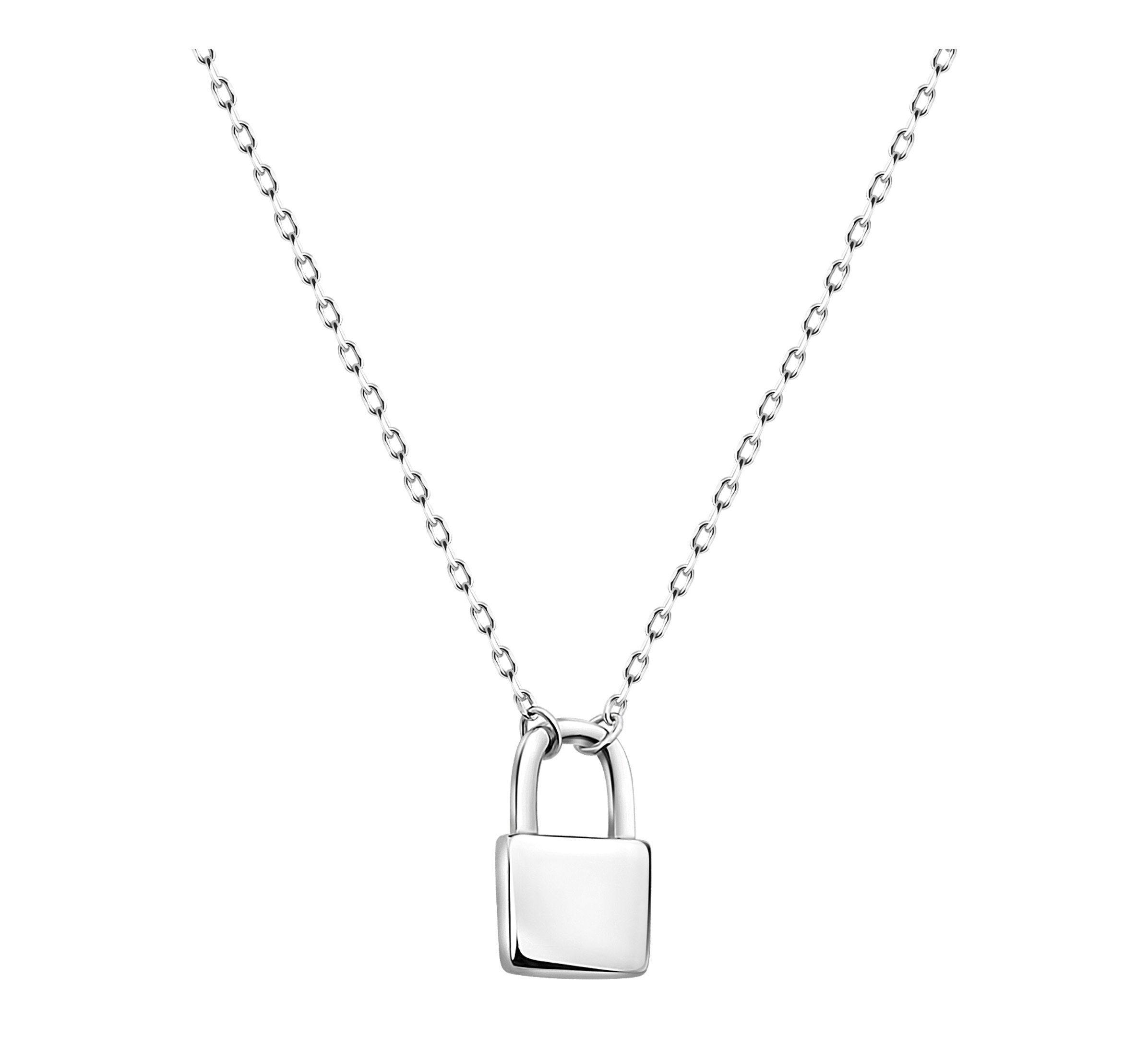 Sofia Milani Kette mit Anhänger Sicherheitsschloss, 925 Silber Damen Schmuck