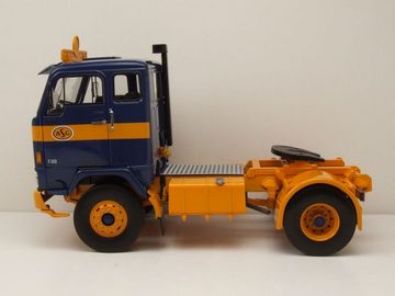 MCG Modellauto Volvo F88 Zugmaschine ASG 1971 blau gelb Modellauto 1:18 MCG, Maßstab 1:18