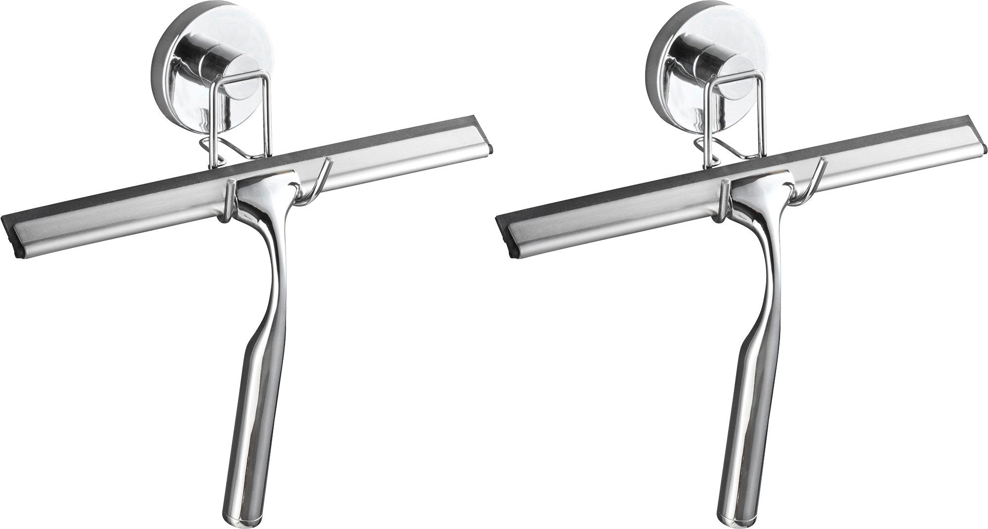 WENKO Duschabzieher Vacuum-Loc, (2-St), Badezimmerwischer