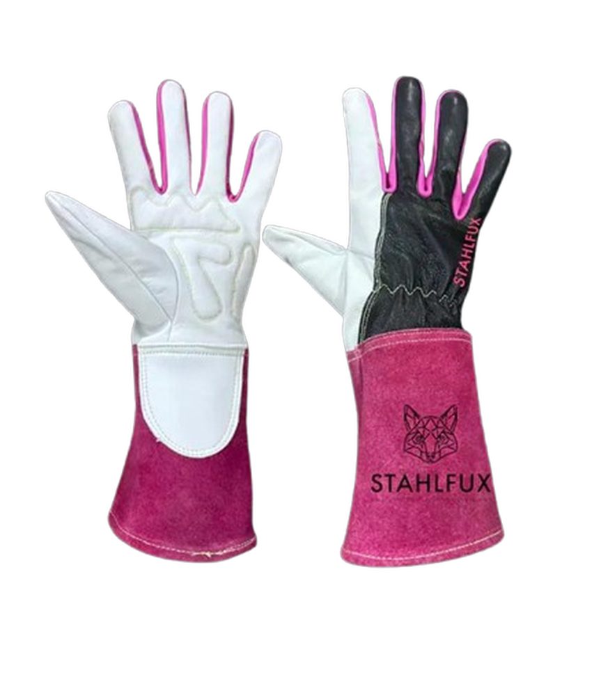 StahlFux Schweißerhandschuhe TIG Precision Arbeitshandschuhe Handschuhe (Spar-Set, 2-St., hitzebeständig) schützt zuverlässig vor Hitze und Funken