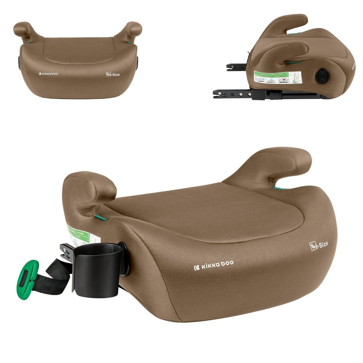 Kikkaboo Kindersitzerhöhung i-Tip Isofix 125-150 cm, ab: 6, bis: 12, Armlehne, i-Size Kindersitz, Sicherheitsgurt, vorwärts gerichtet