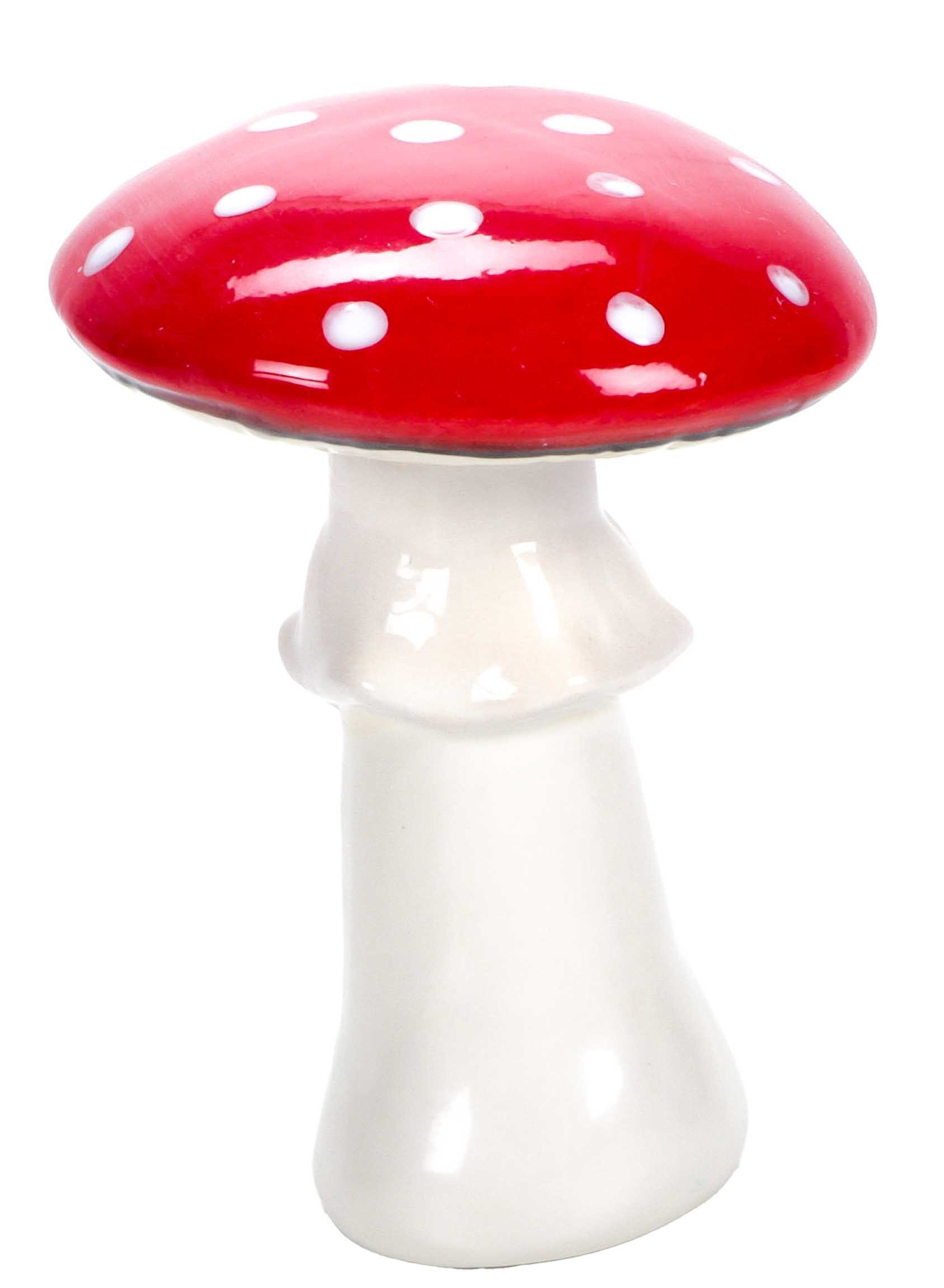 Wurm Dekofigur Deko Fliegenpilz (1 St., Herbstdekoration), Dekopilz Fliegenpilz