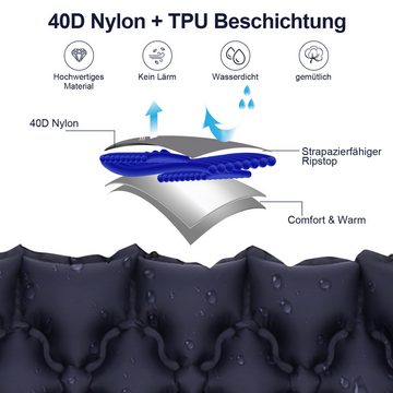 Randaco Isomatte Isomatte Selbstaufblasende Schlafmatten für Camping,mit Fußdruckpumpe