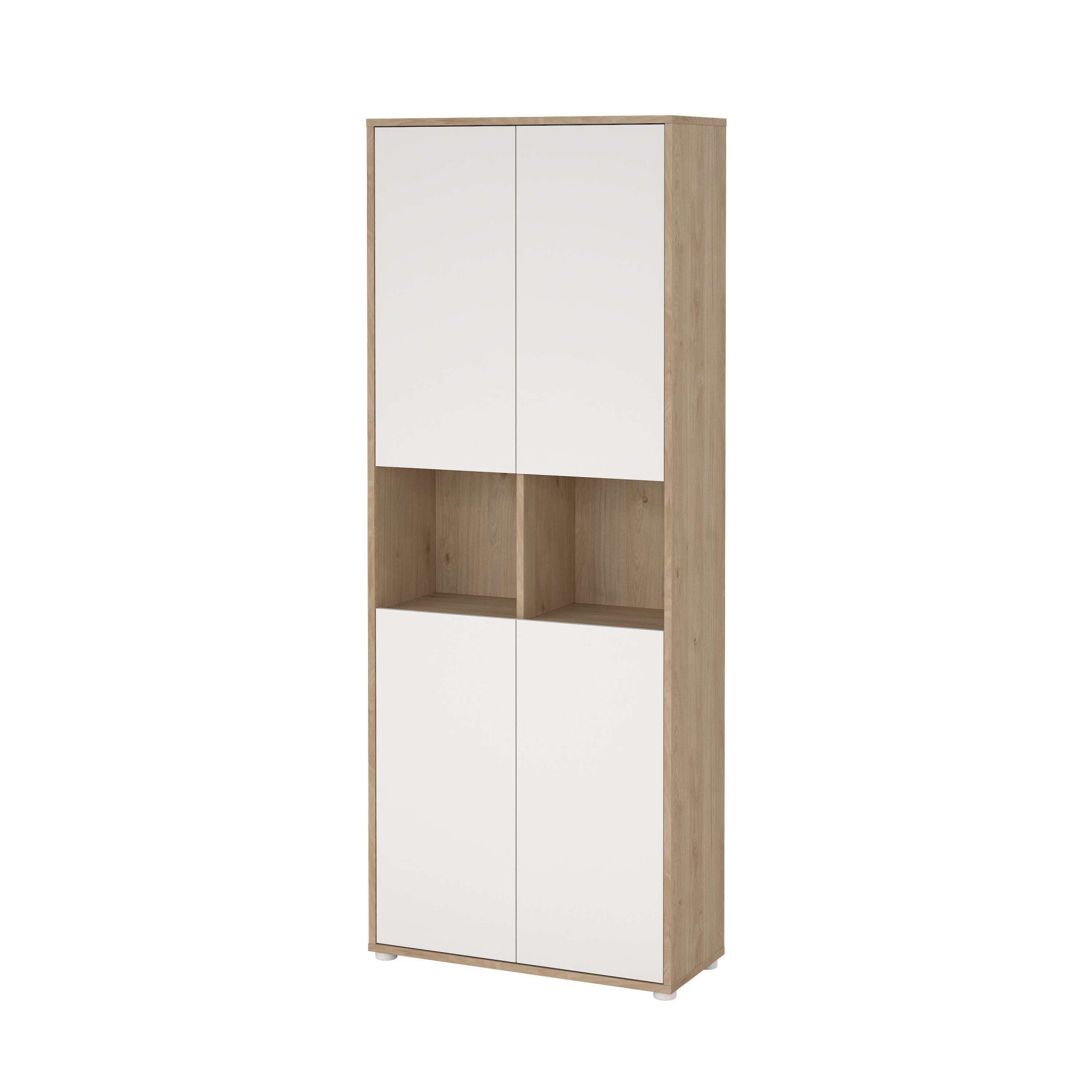 Home affaire Aktenschrank Sign Aktenregal, Bücherregal, Standregal, Merkzweckschrank, 2 Fächer, 4 Einlegeböden, Breite/Höhe 80/200 cm – Bild 4 von 5