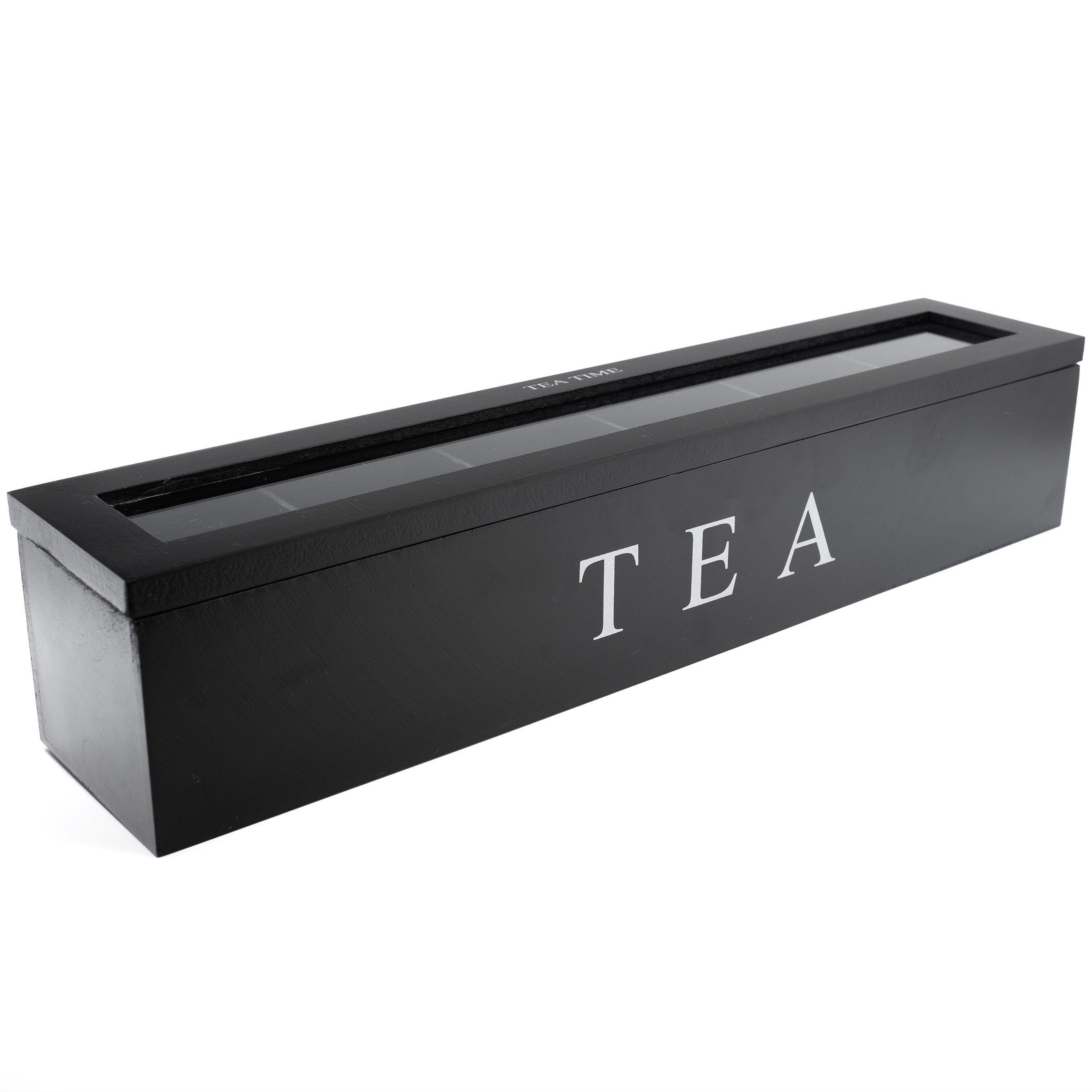 Teedose Aufbewahrung Teeregal Teebeutelbox TMV24 Tee Box, Teebox Holz Teekasten Teekiste
