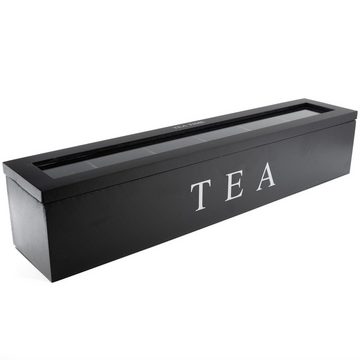 TMV24 Teedose Teebox Teekiste Tee Aufbewahrung Teekasten Teebeutelbox Teeregal Box, Holz