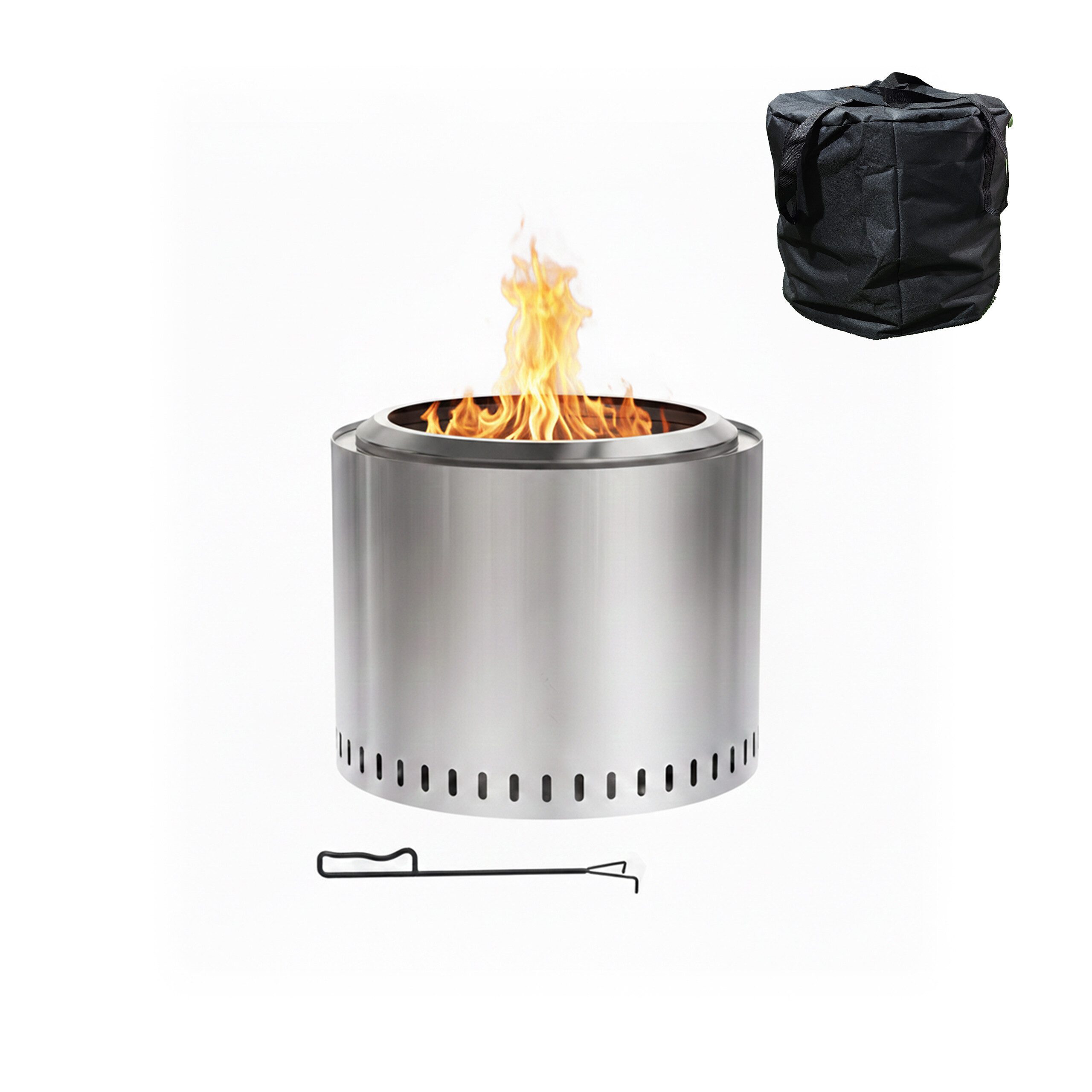 relaxdays Feuerschale ohne Rauch 40,5 x 49 cm