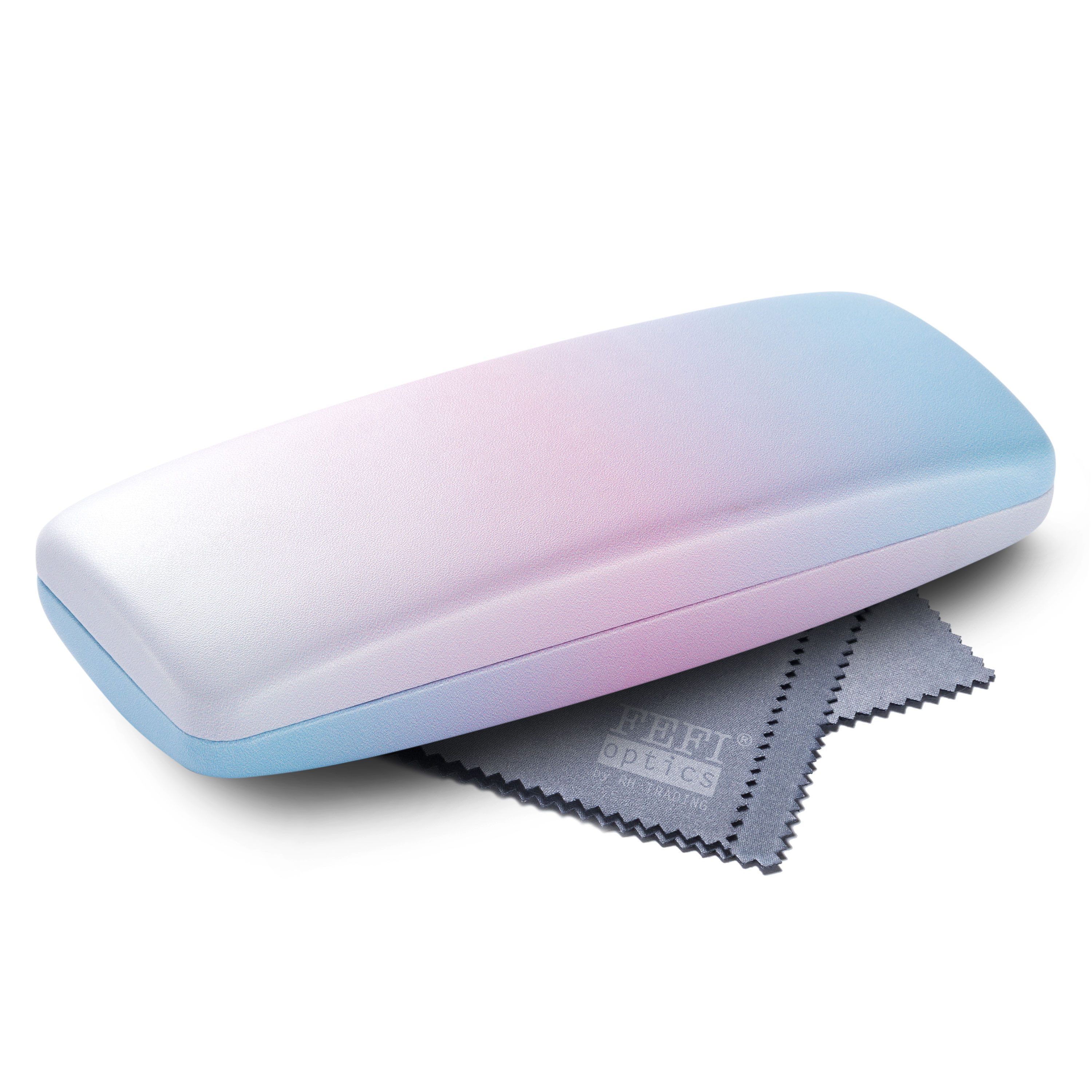 FEFI Brillenetui Hardcase in Pastell-Regenbogenfarben, inklusive Mikrofasertuch