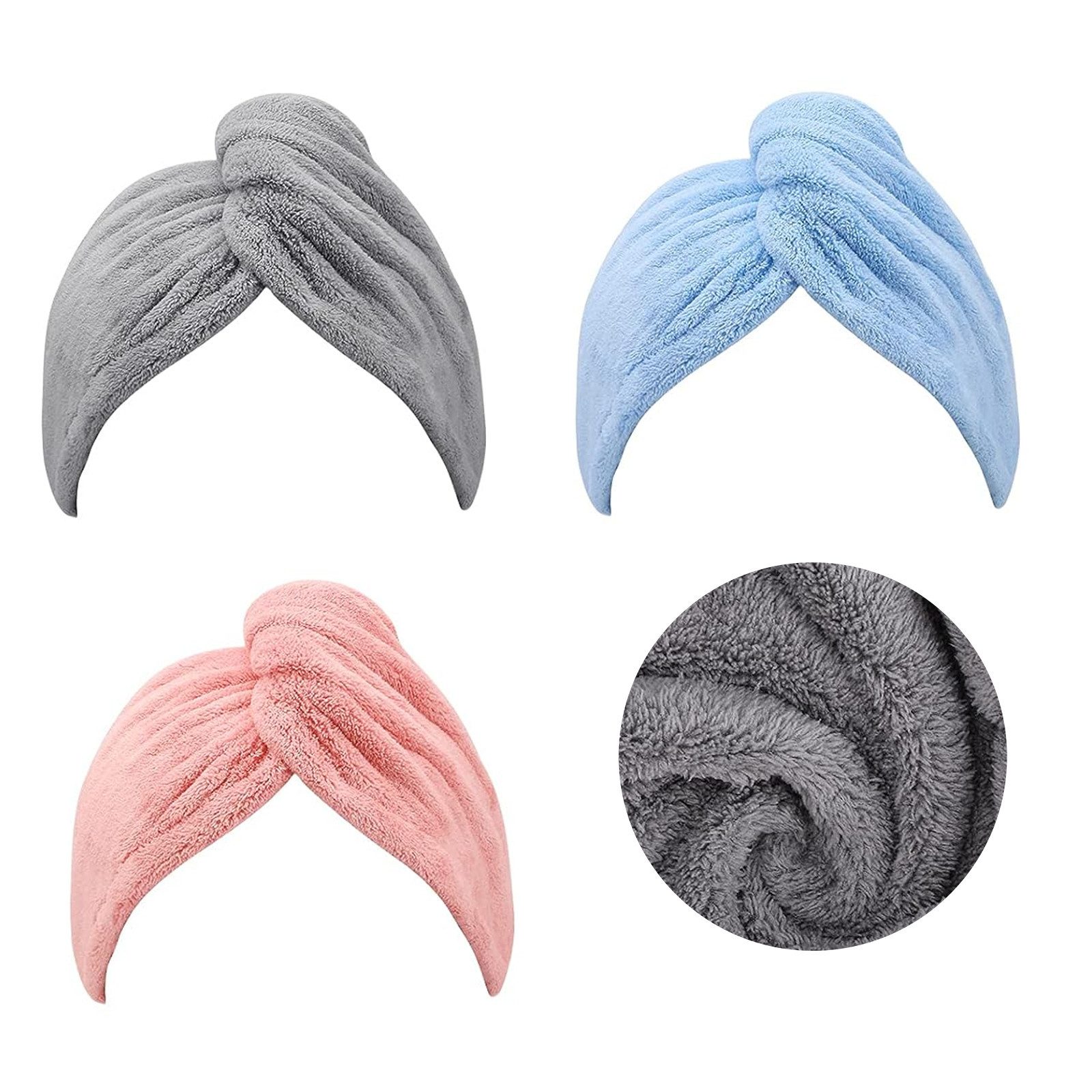 REDOM Turban-Handtuch 3er Set Damen Haarturban günstig online kaufen