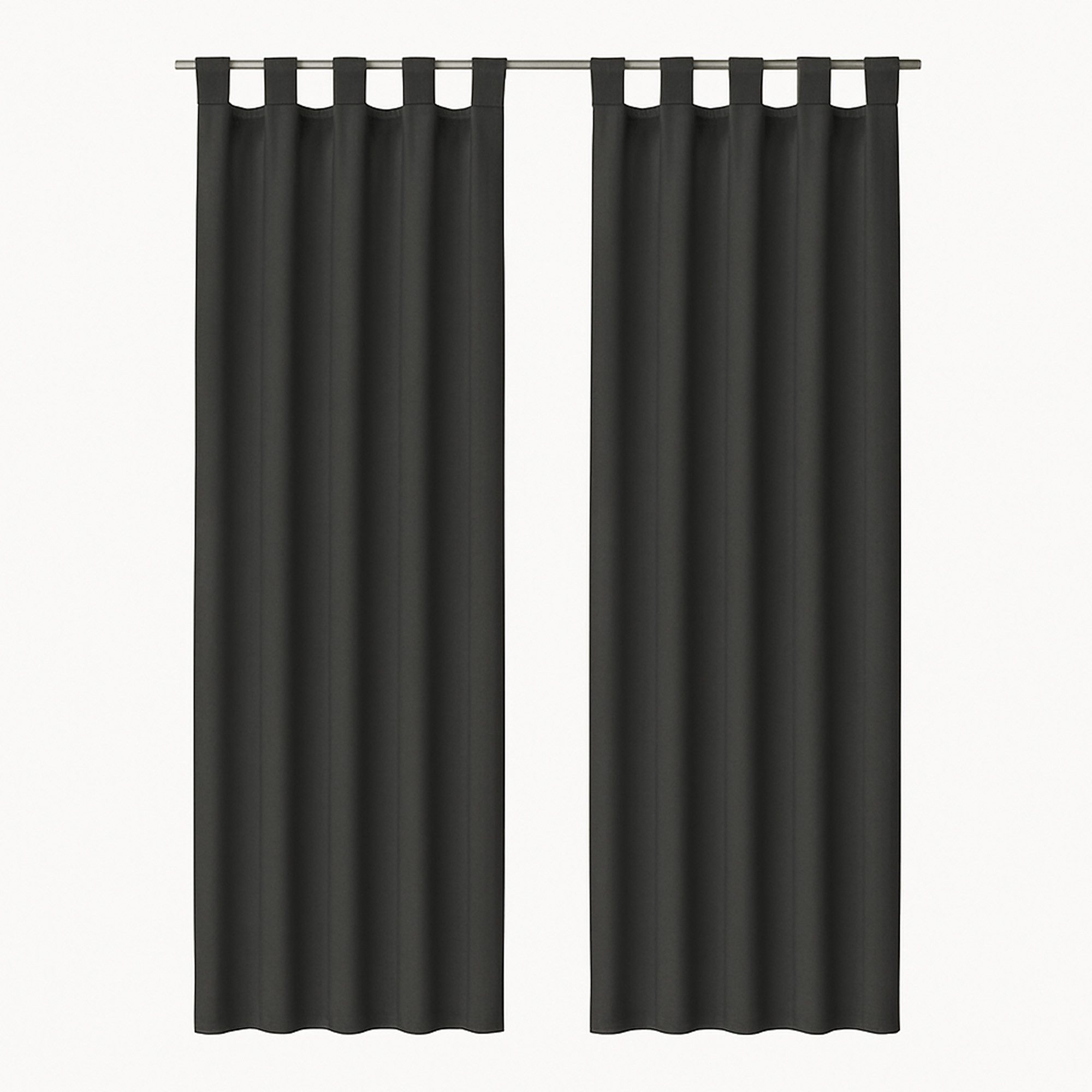Bestlivings Gardine "Ellen" mit Schlaufen (2 St), Schlaufe, blickdicht, Polyester, einfarbig, modern, waschbar bei 30°C