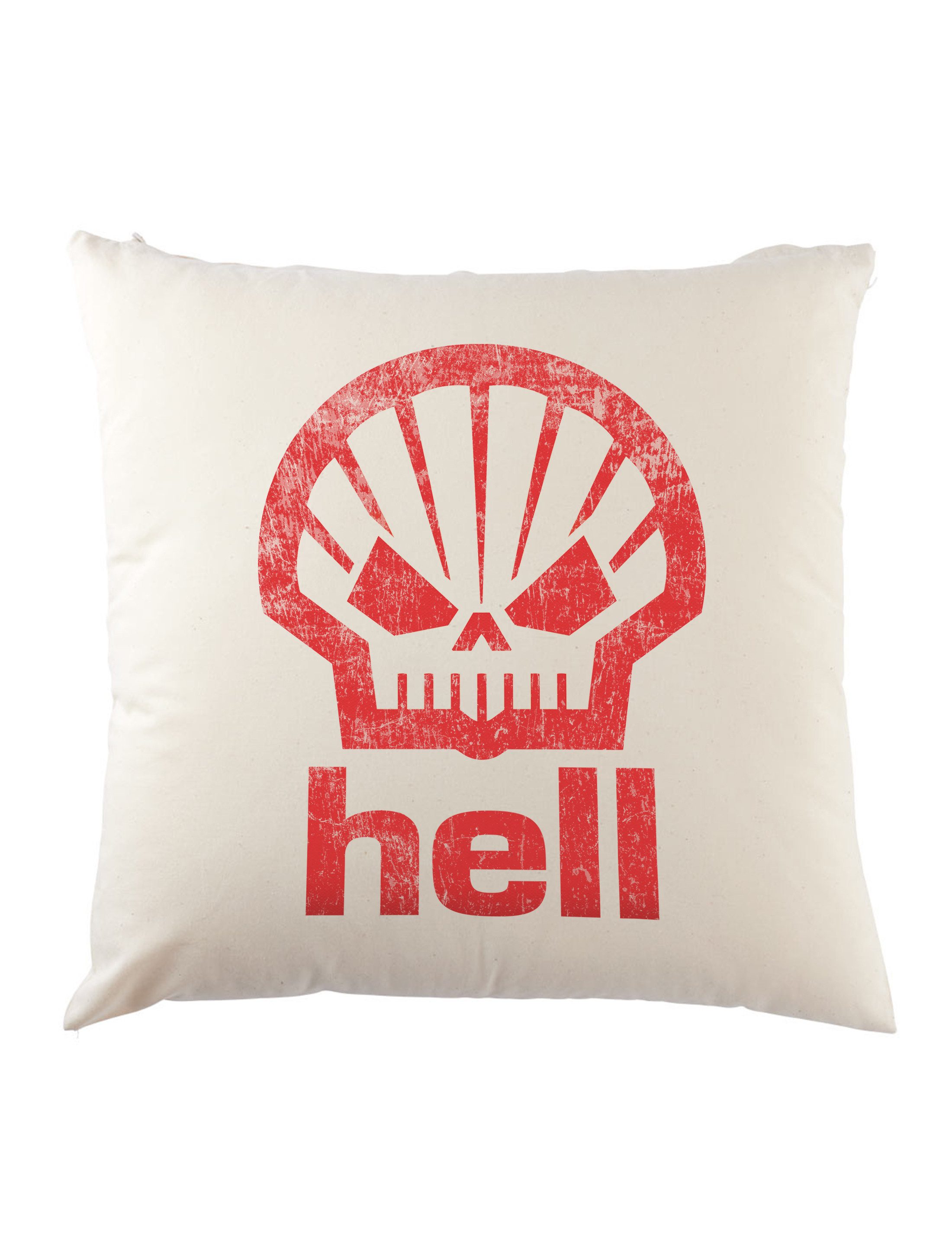Dekokissen Shell Hell Dekokissen Tankstelle Hölle Fun Devil Teufel Racing Car