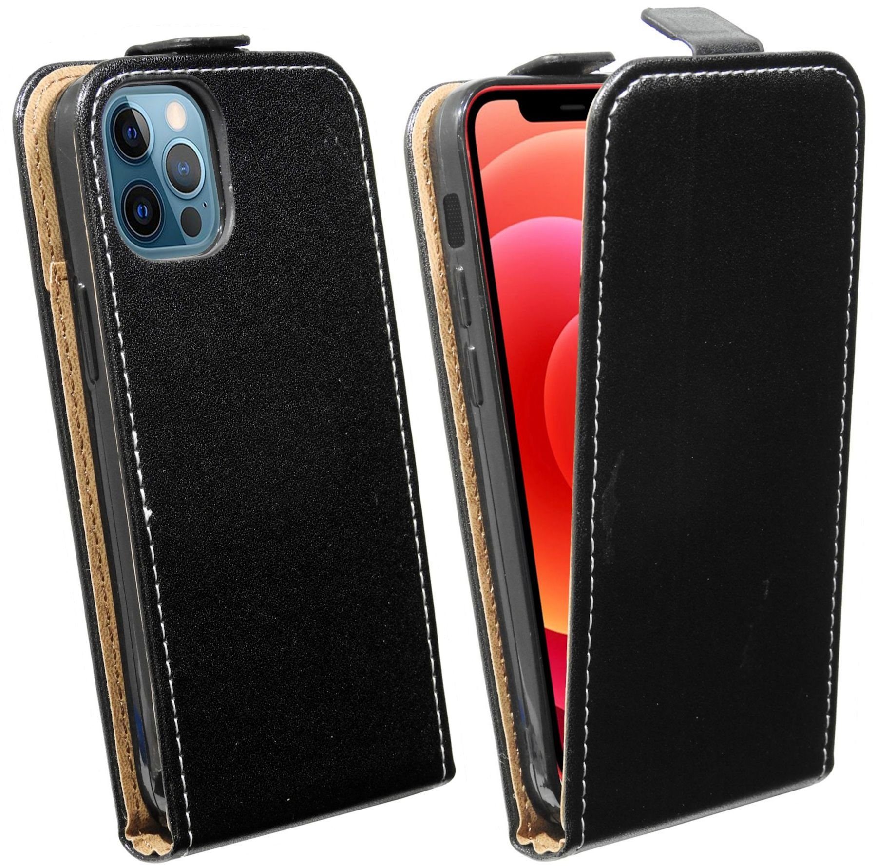 cofi1453 Flip Case »cofi1453® Flip Case kompatibel mit iPhone 12 Pro Handy  Tasche vertikal aufklappbar Schutzhülle Klapp Hülle Schwarz« iPhone 12 Pro  online kaufen | OTTO