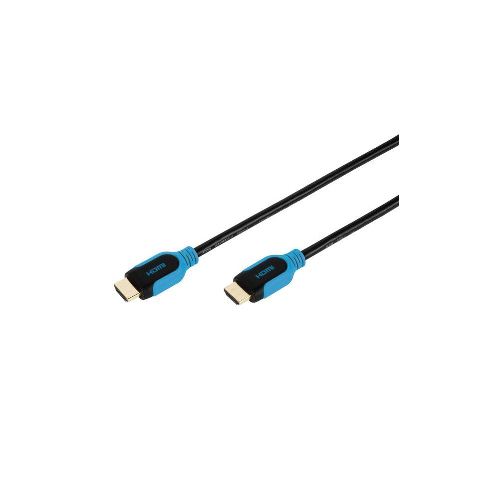 Vivanco High Speed HDMI® Kabel mit Ethernet, 2,5 m blau (42956) Audio- & Video-Kabel
