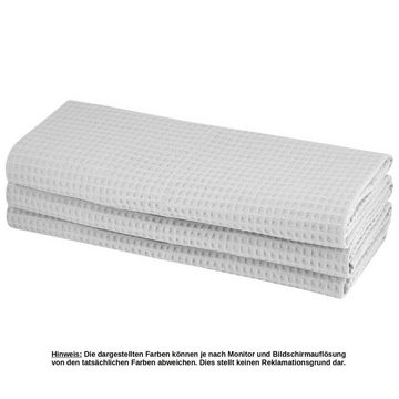 Engelland Geschirrtuch Poliertuch, (Vorteils-Set, 3-tlg., Waffel-Pique), 100 % Baumwolle, integrierte Aufhängeschlaufe, 70 x 50 cm