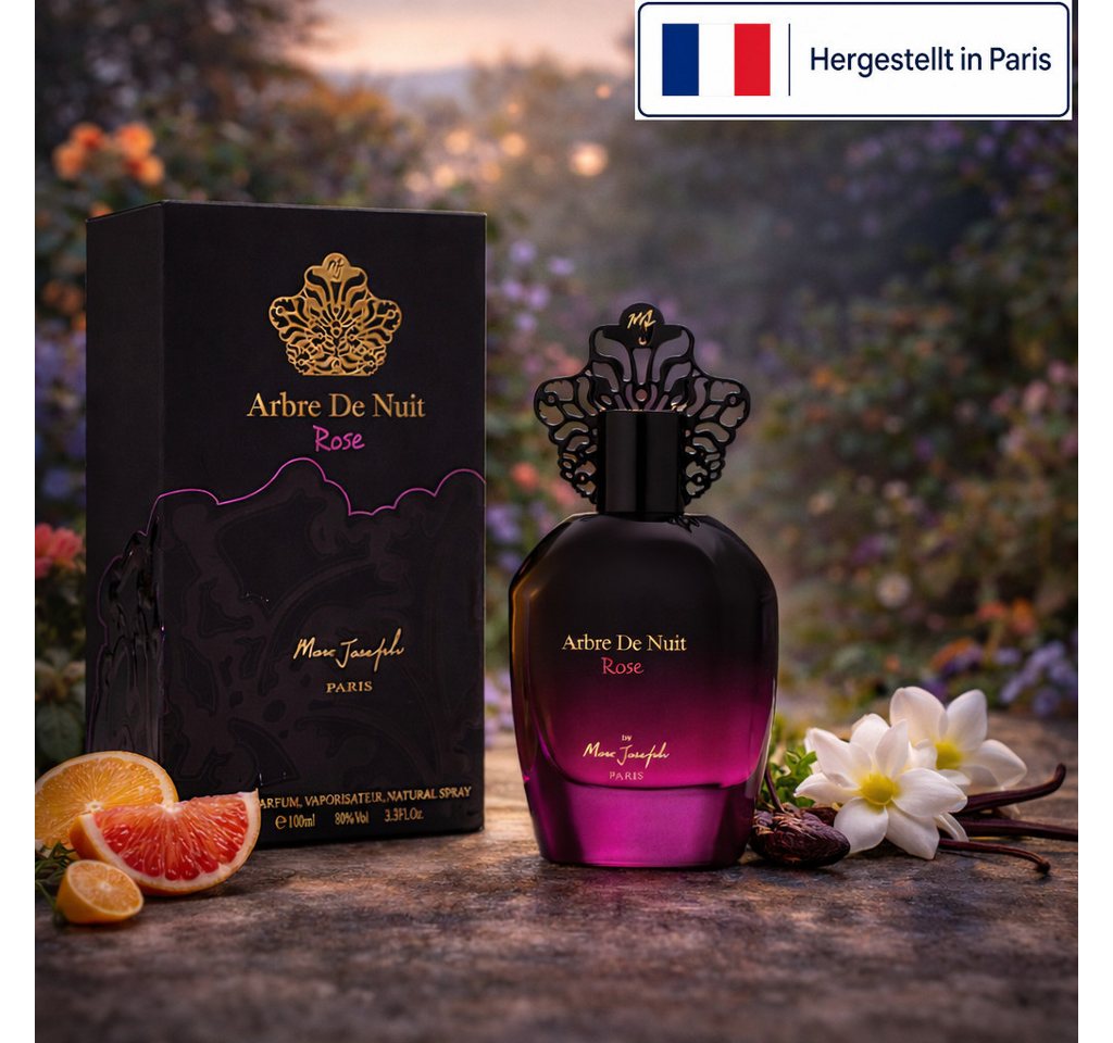 Marc Joseph Paris Eau de Parfum Arbre de Nuit Rose Paris Premium Damenduft, Zitrisch, Floral, e100 ml, Hergestellt in Paris, 7 Stern, Sehr Langanhaltend, Edle Verpackung