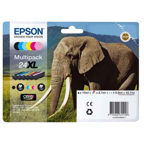 Epson Epson Elephant Multipack 6-colours 24XL Claria Photo HD Ink Tintenpatrone