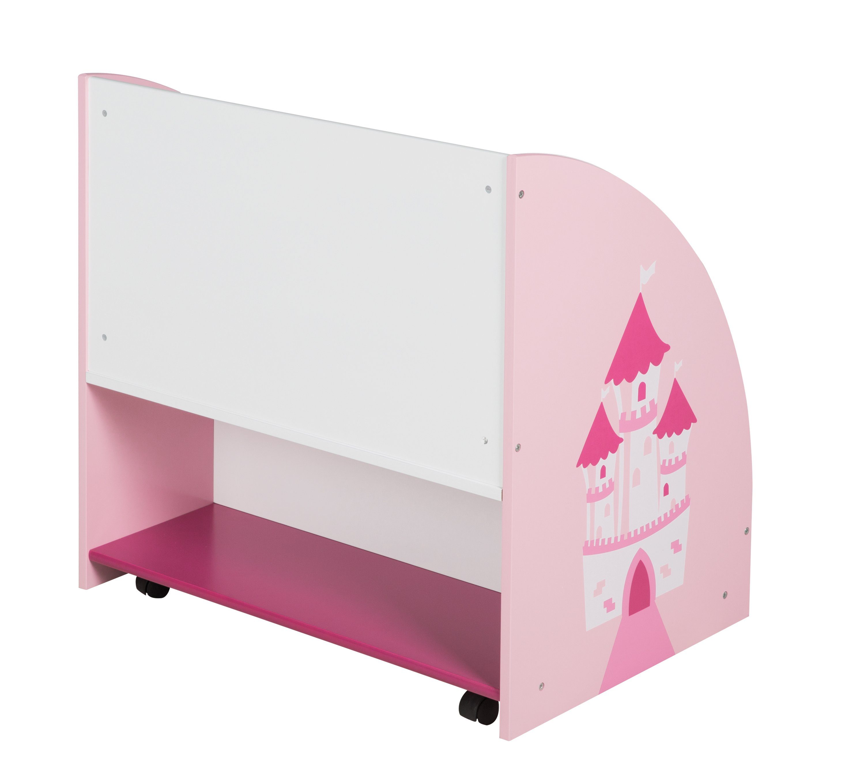 roba® Regal Spielzeug- & Bücherregal für Kinderzimmer, fahrbar & drehbar mit Rollen