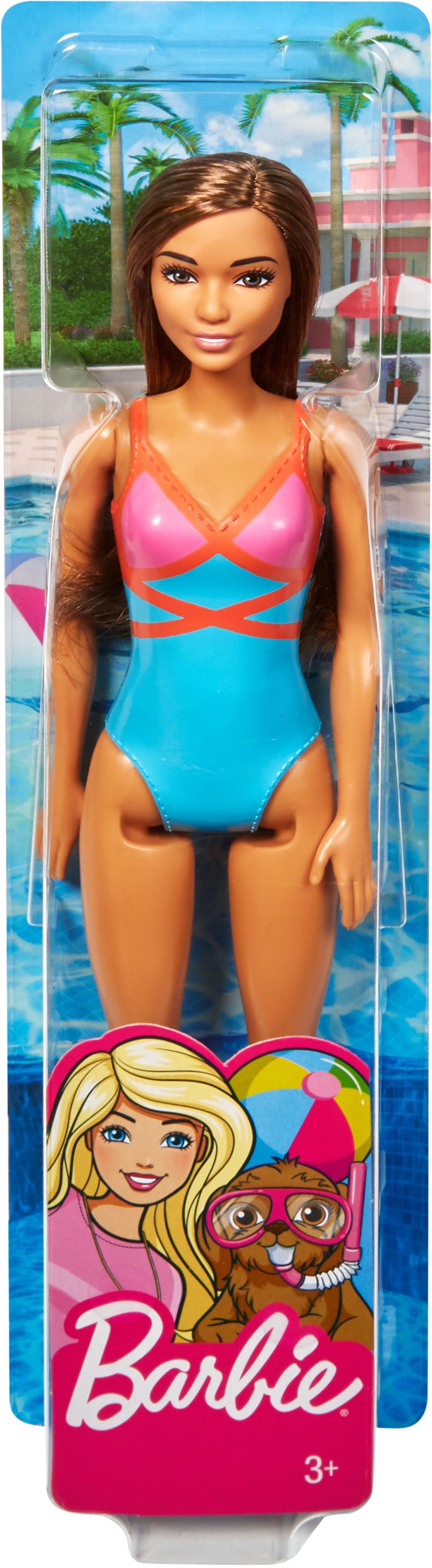Fisher-Price® Spiel Mattel - Barbie Beach Puppe mit blauem Badeanzug