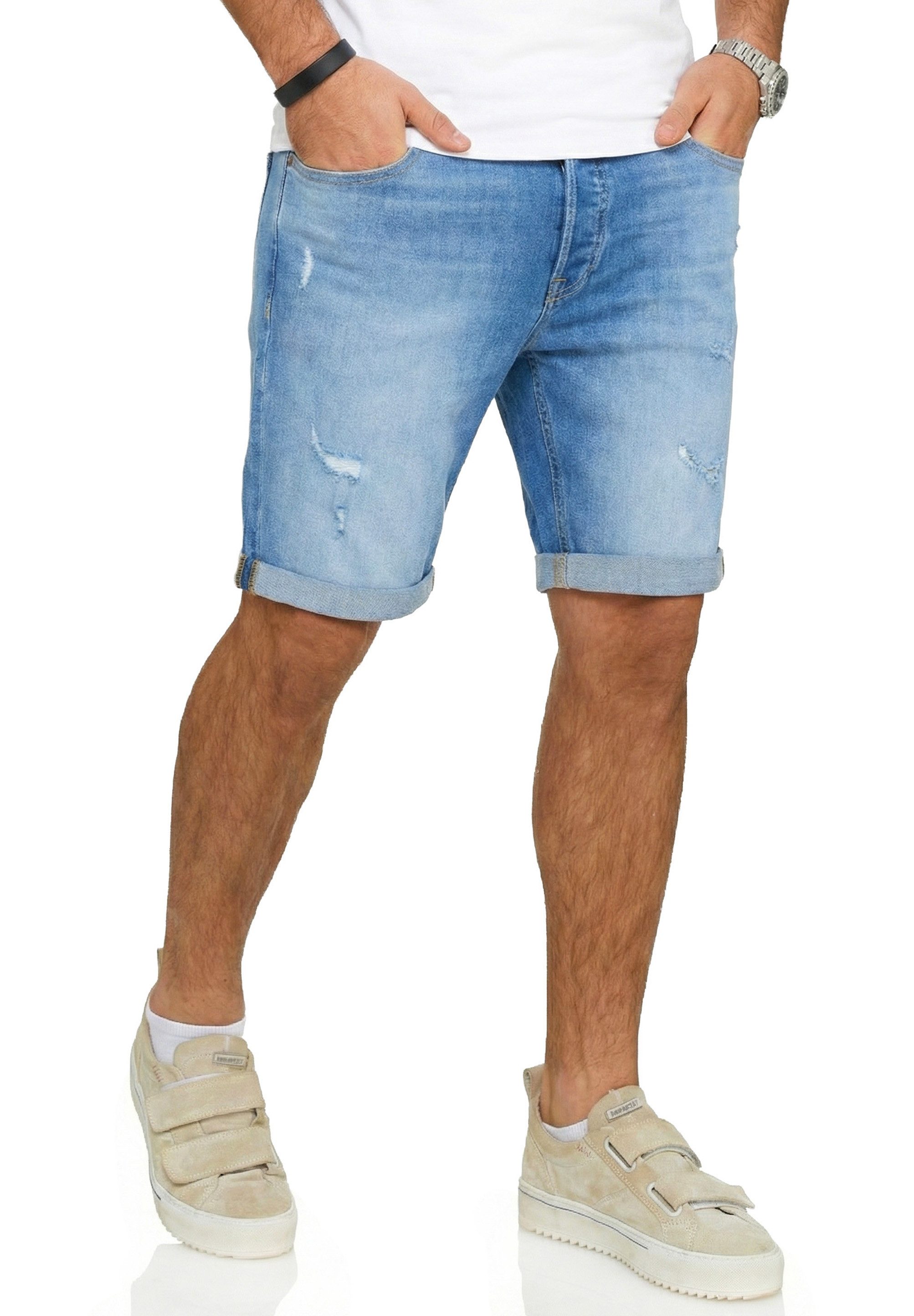 Jack & Jones Jeansshorts JJIRICK JJIINFINITY SHORTS Kurze Jeanshose im 5-Pocket-Stil Casual Denim Pants mit Waschung – Bild 4 von 5