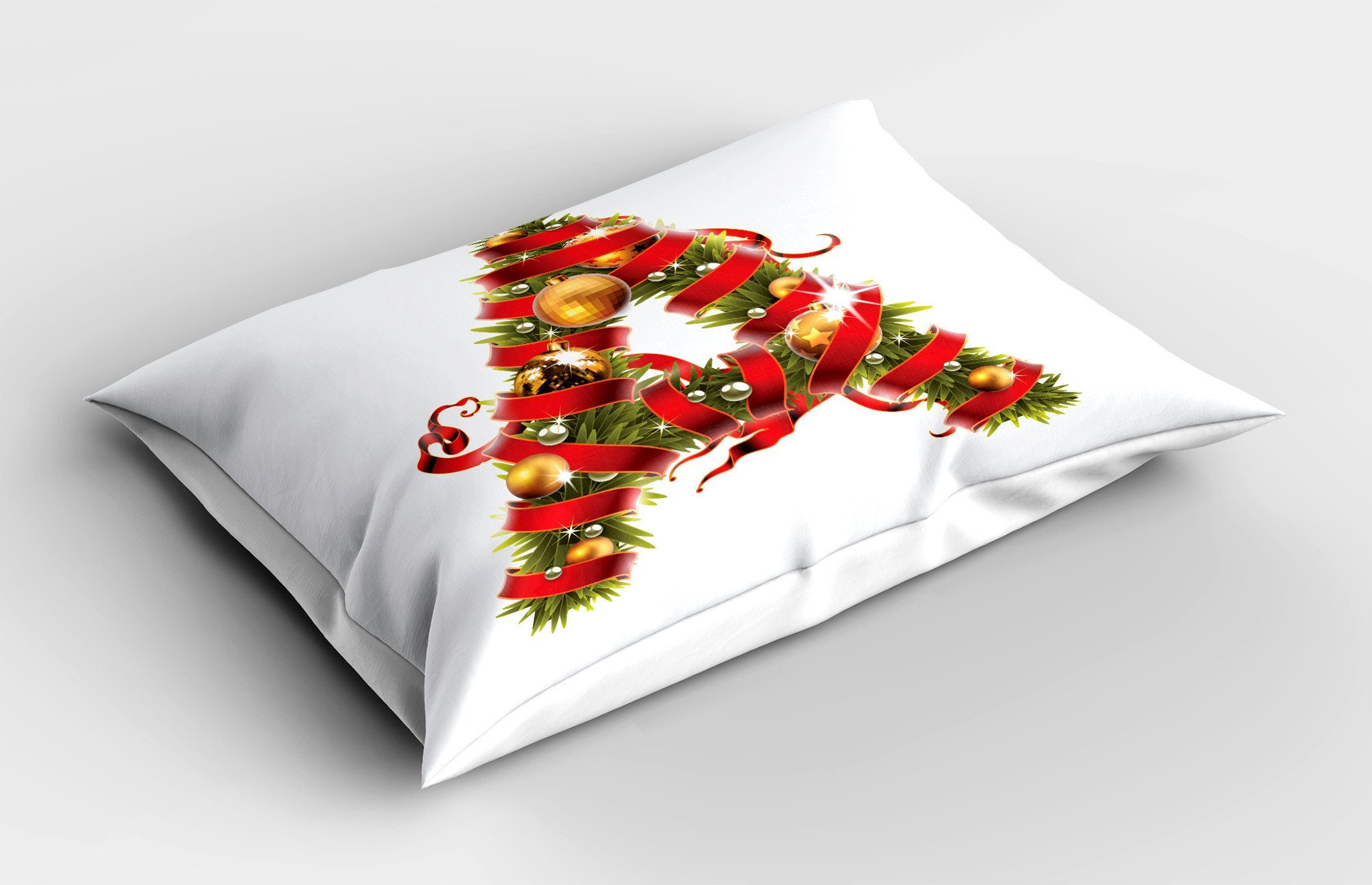 Standard King Stück), Brief Weihnachtsalphabet Kissenbezug, Art (1 Dekorativer Ein Abakuhaus Kissenbezüge Gedruckter Size