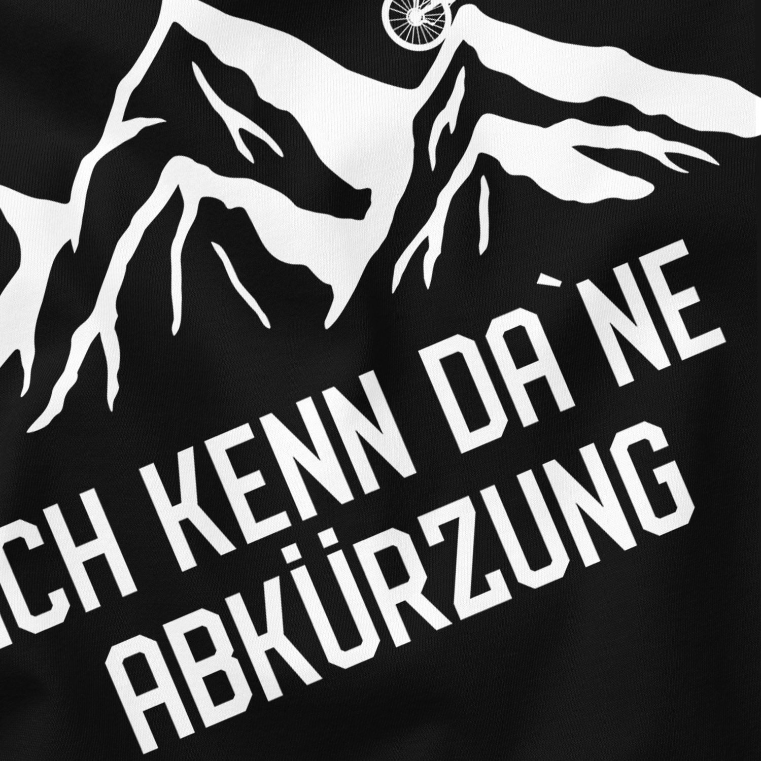 MoonWorks Print-Shirt Herren T-Shirt Ich kenn da ne Abkürzung Fahrrad Mountainbike MTB mit Print – Bild 5 von 5