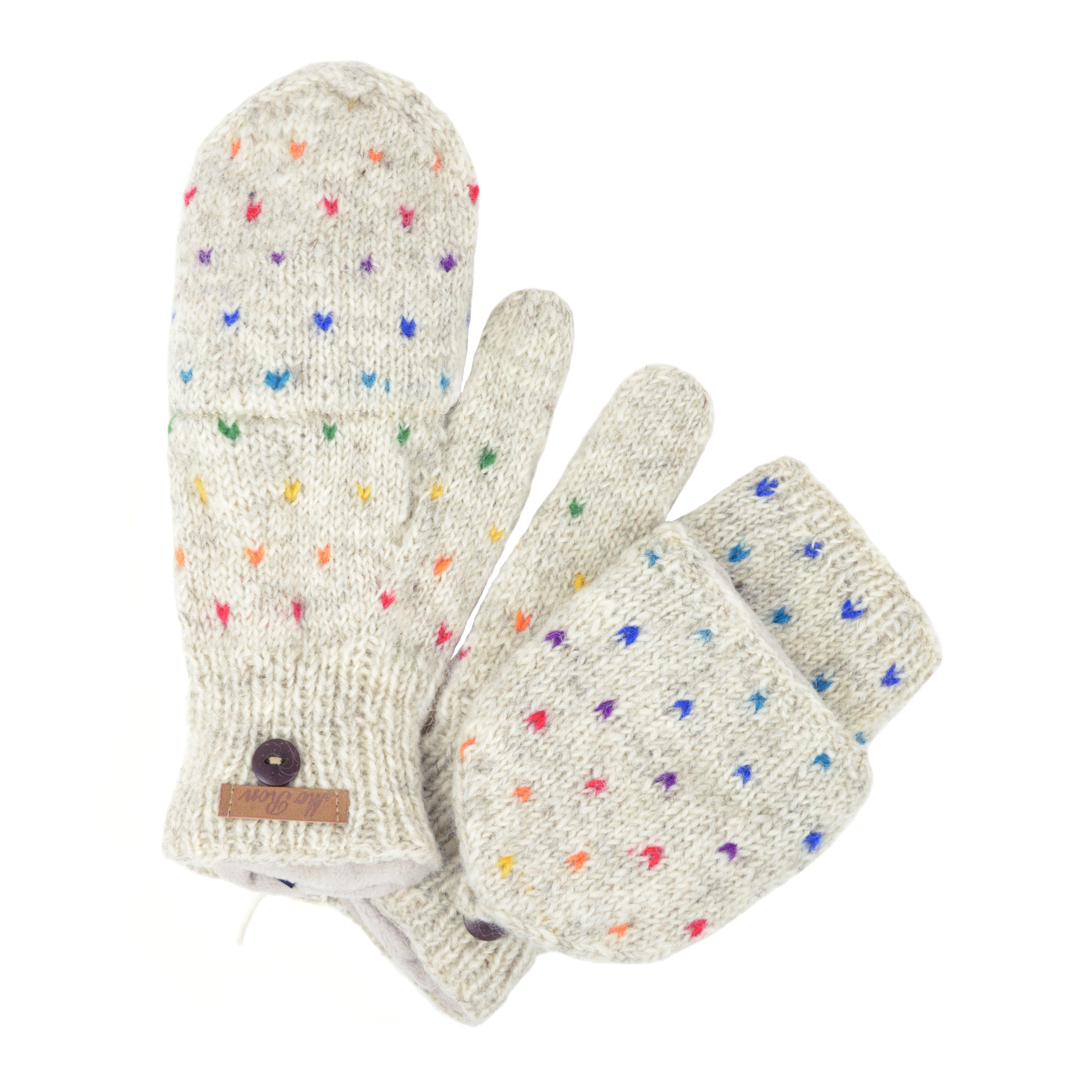 McRon Strickhandschuhe Klappfäustlinge, Klapphandschuhe Modell Naomi Regenb günstig online kaufen