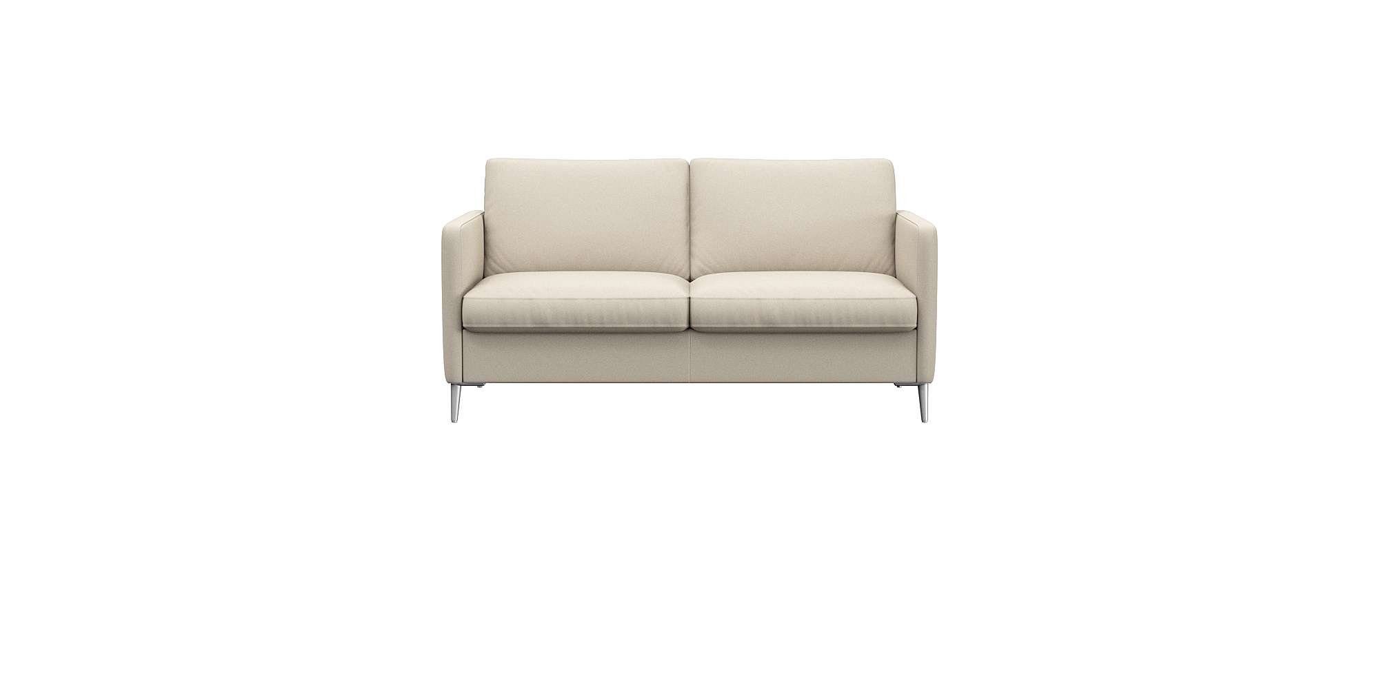 FLEXLUX 2-Sitzer Fiore, super Sitzkomfort durch Kaltschaum im Sitz, schmale Armlehnen, Füße Alu