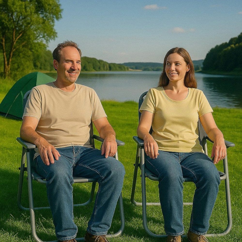 BruKa Campingstuhl 2er Set SUNNY SEAT faltbarer Klappstuhl, Faltstuhl Outdo günstig online kaufen