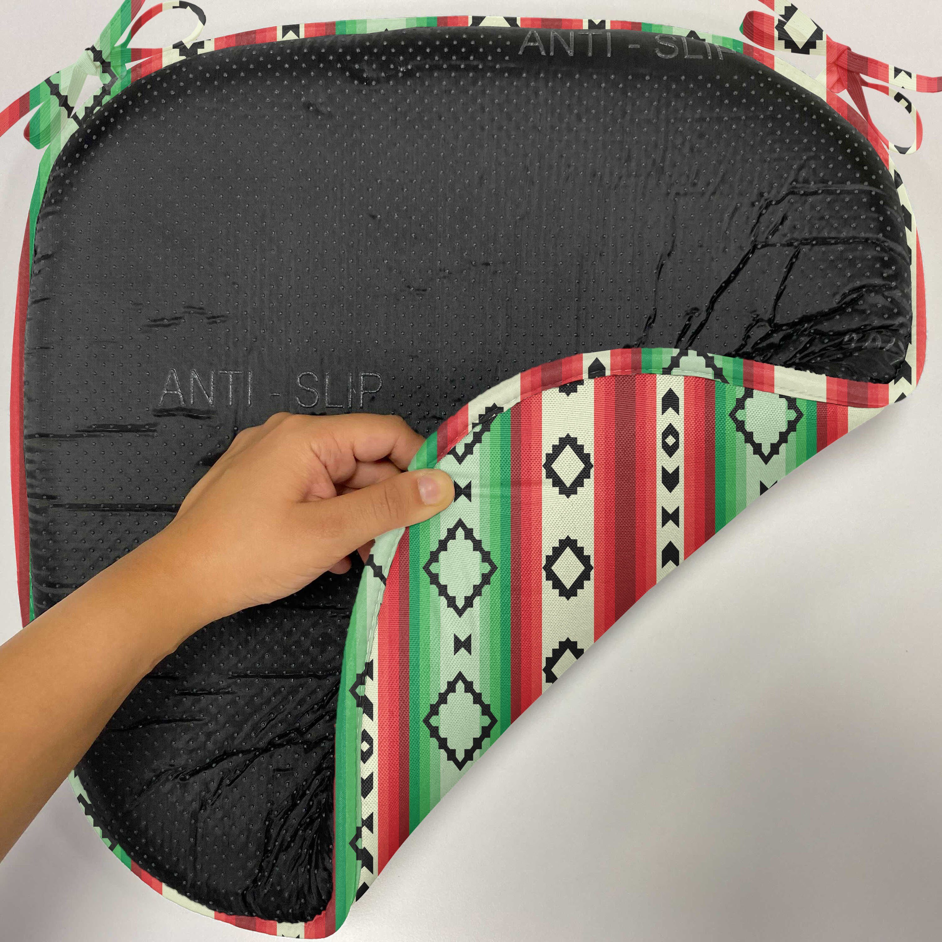 Fiesta wasserfestes Riemen Mexican Küchensitze, Dekoratives Kissen Blanket Stuhlkissen mit Abakuhaus Pattern für