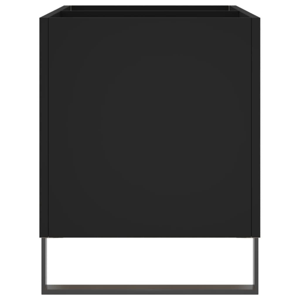 vidaXL Holzwerkstoff, Plattenschrank cm 74,5x38x48 Schwarz Media-Regal 1-tlg.