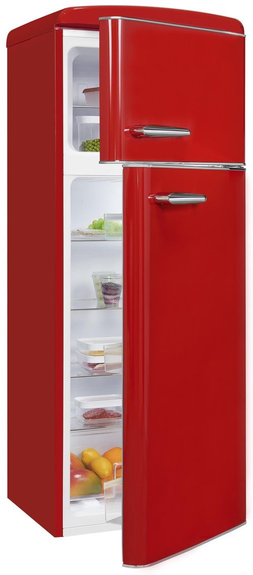 exquisit Kühlschrank RKGC270-45-H-160E rot