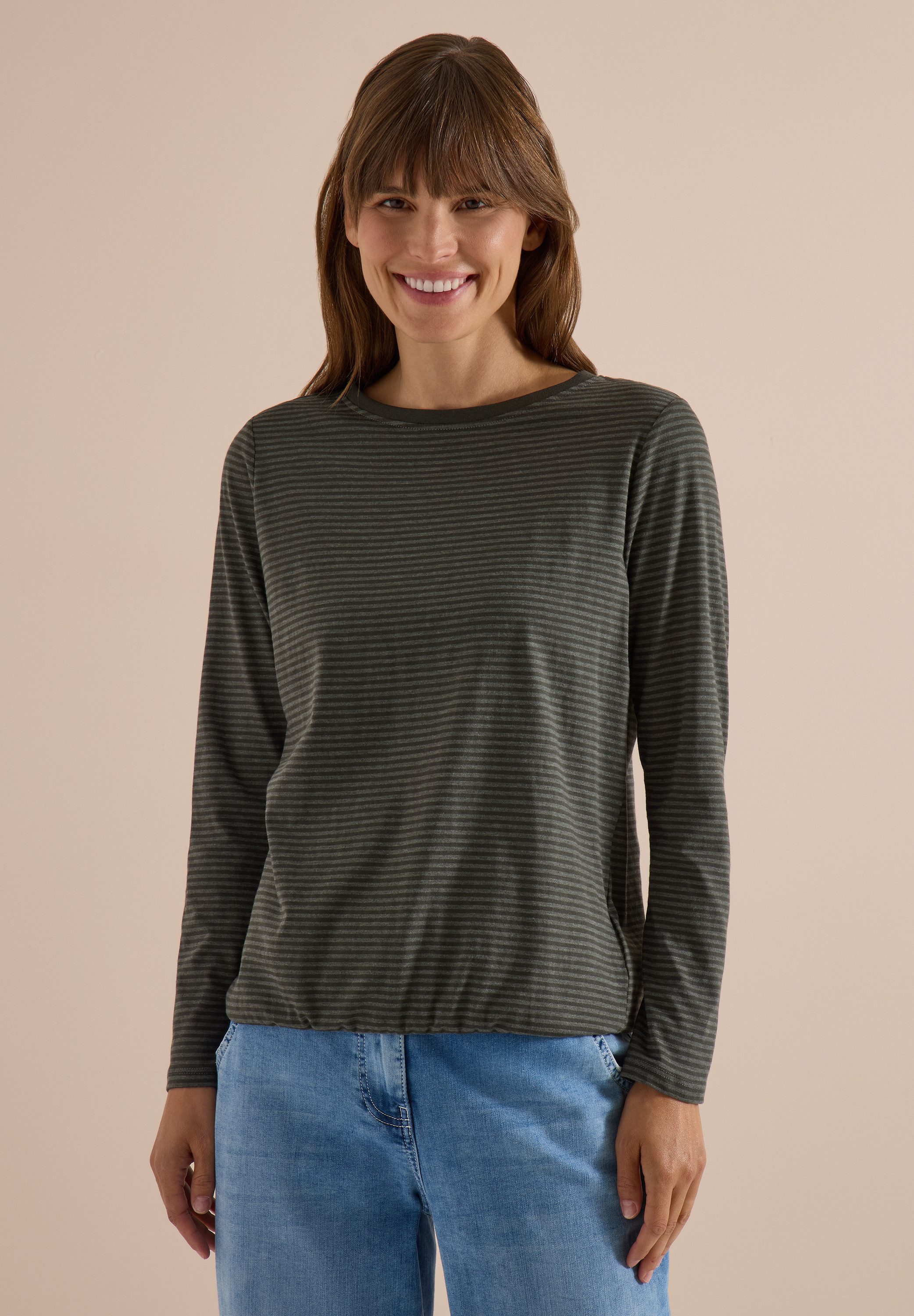 CECIL Langarmshirt im soften Baumwoll-Mix