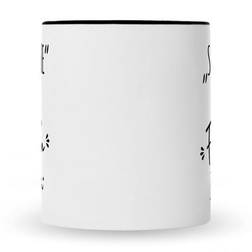 GRAVURZEILE Tasse mit Spruch Das Fick dich im Büro, Keramik, Farbe: Schwarz & Weiß
