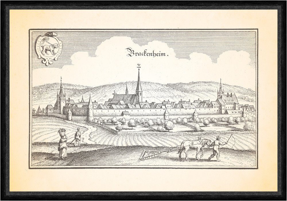 Kunstdruck Brackenheim Zaber Zabergäu Schwaben Johanniskirche Stadtschloß Faks_Me