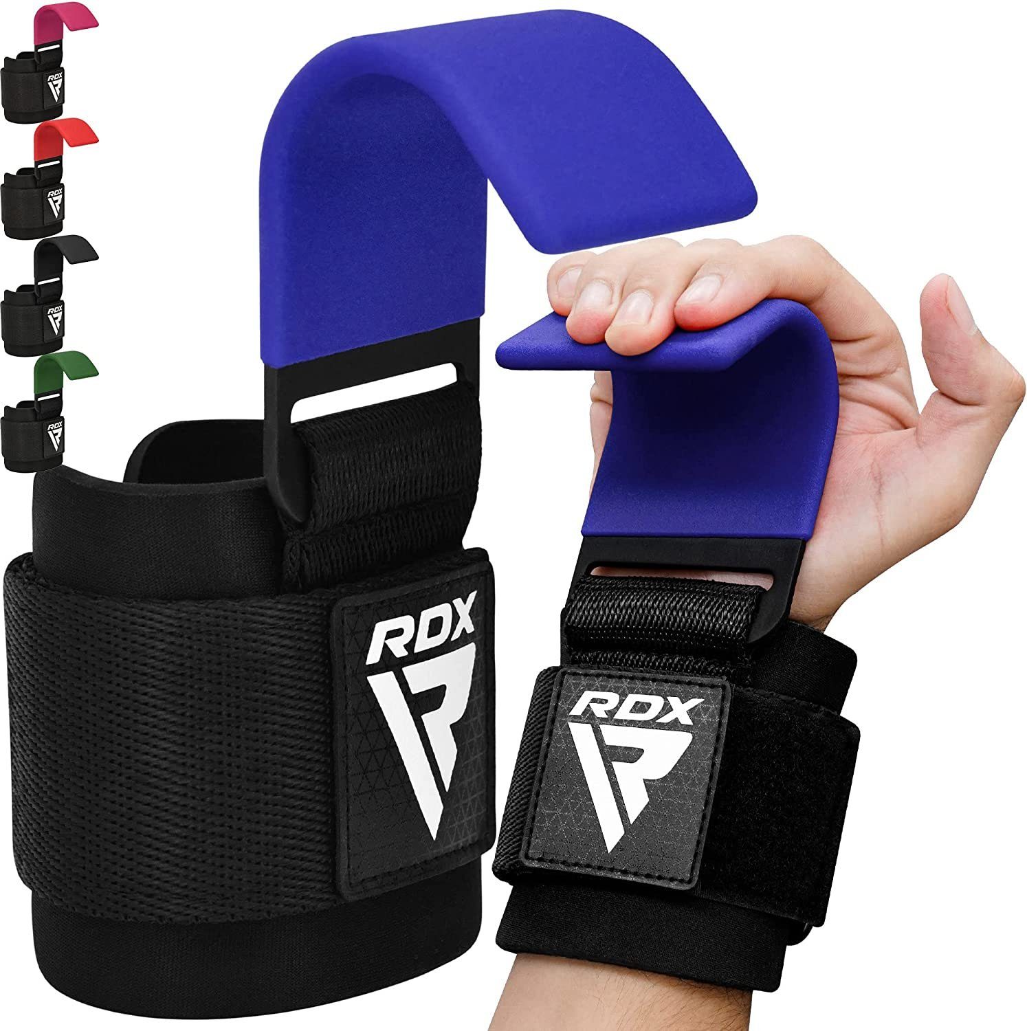 RDX Handgelenkstütze RDX Lifting Straps Hooks Strength Training, Handgelenk Schutz