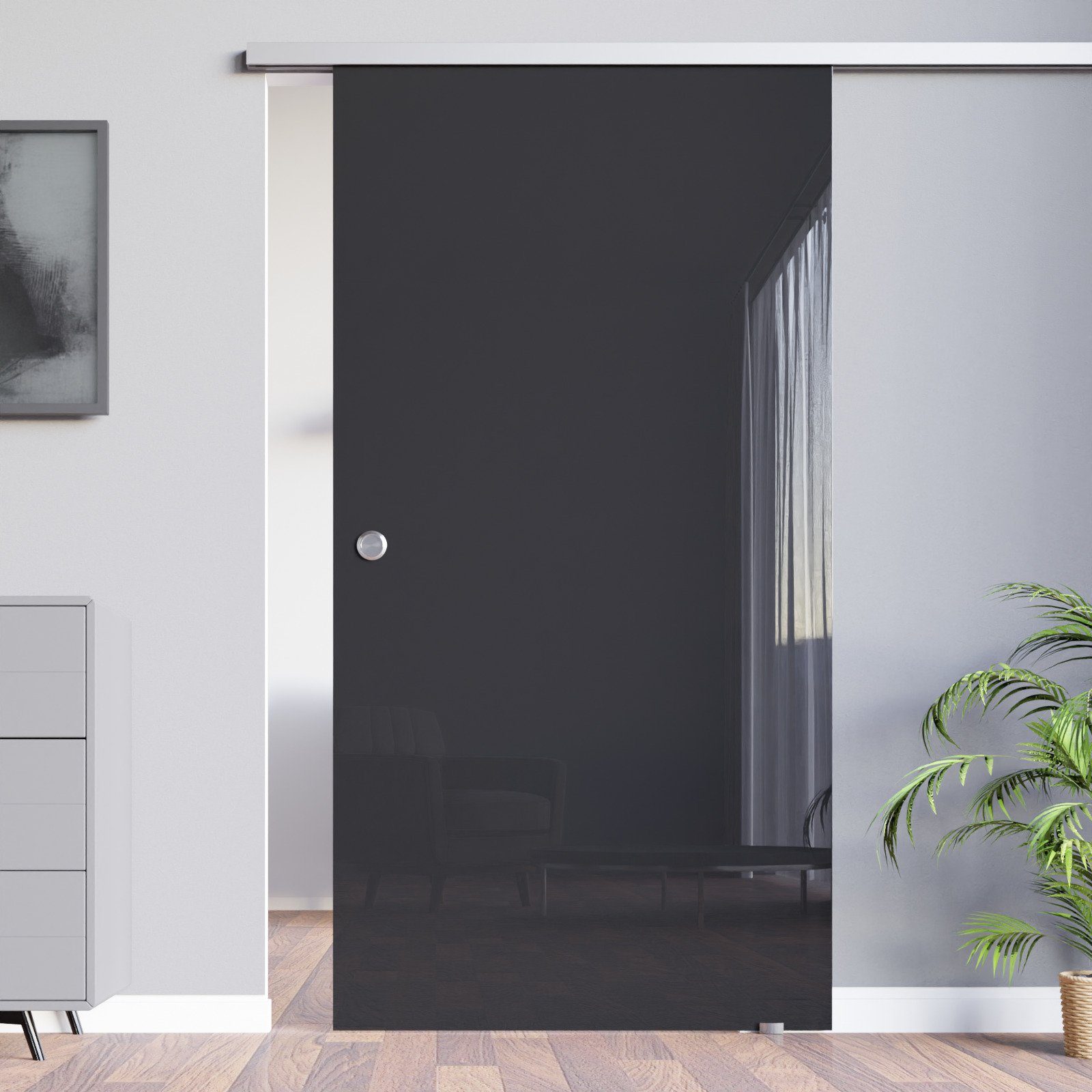 AMOD Glasschiebetür V-AS (SlimLine, Komplett Set), günstig online kaufen
