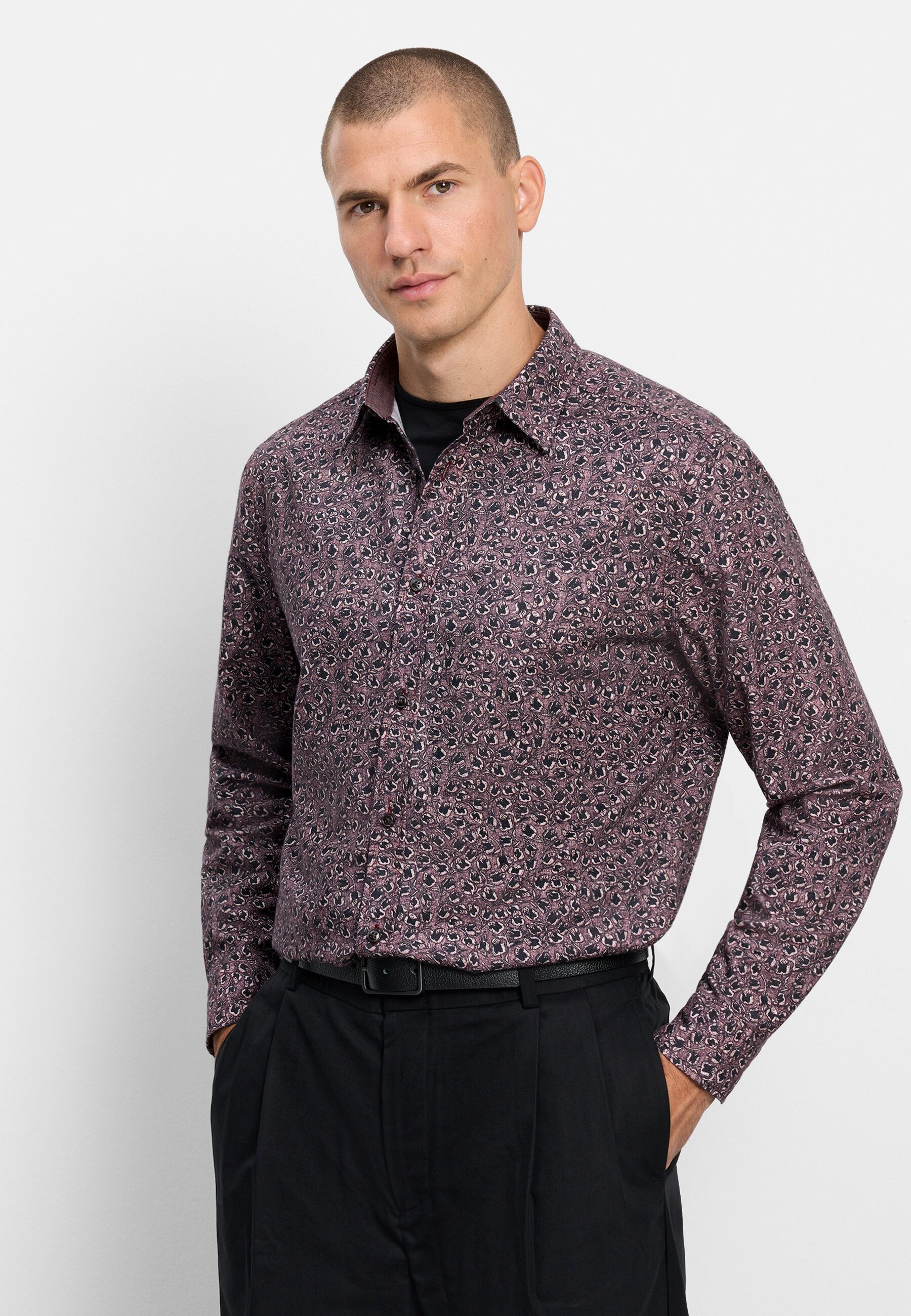 OLYMP Langarmhemd OLYMP Casual, Regular Fit, Kent