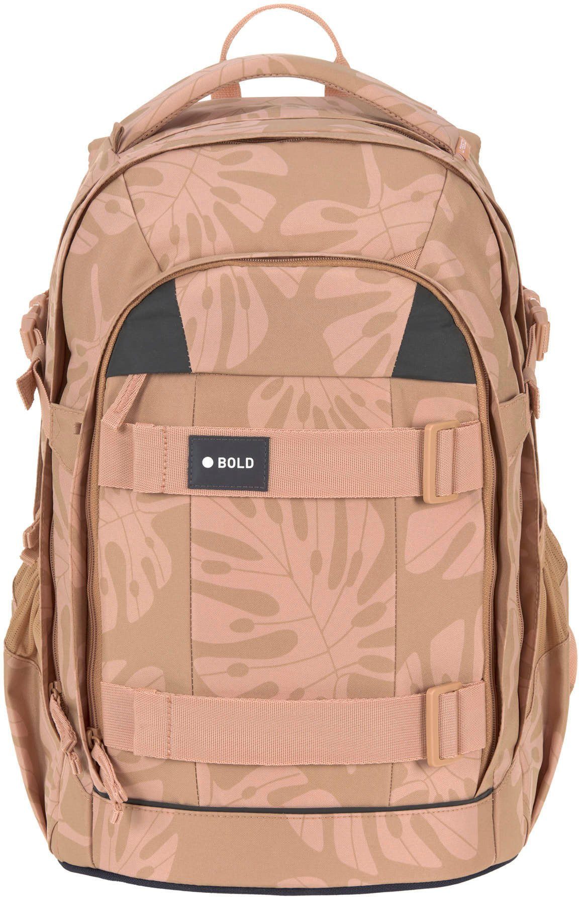 Material caramel, aus Leaves Origin recyceltem Karamell leaves Schulrucksack LÄSSIG Bold,